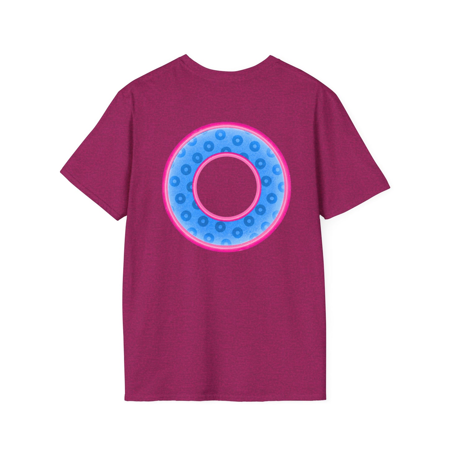 Plain Donuts/Unisex Soft-Style - "Plain Wide Mouthed Paradoxical Donuts" - light blue/pink donuts