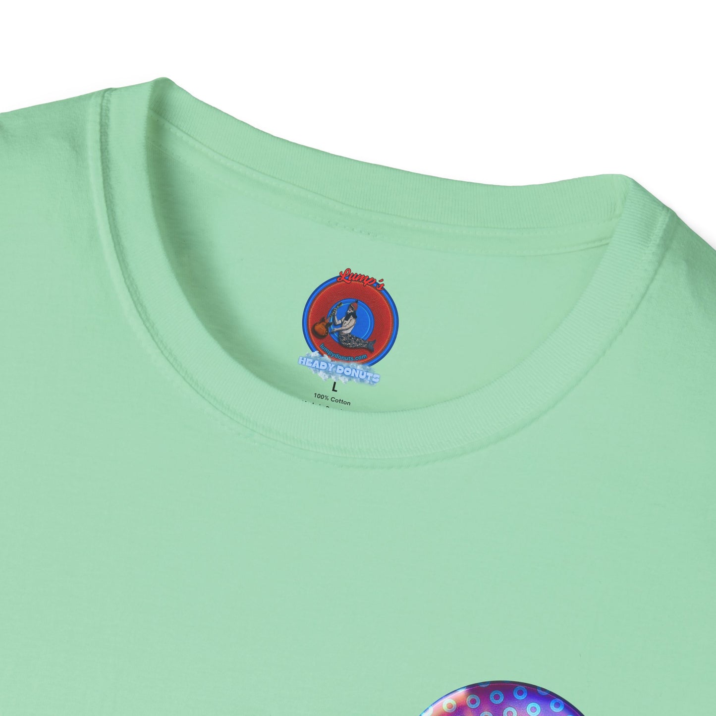 Classic Donut Tee - Unisex Soft-Style - "Donut Melts" - purple/blue paradoxical donut