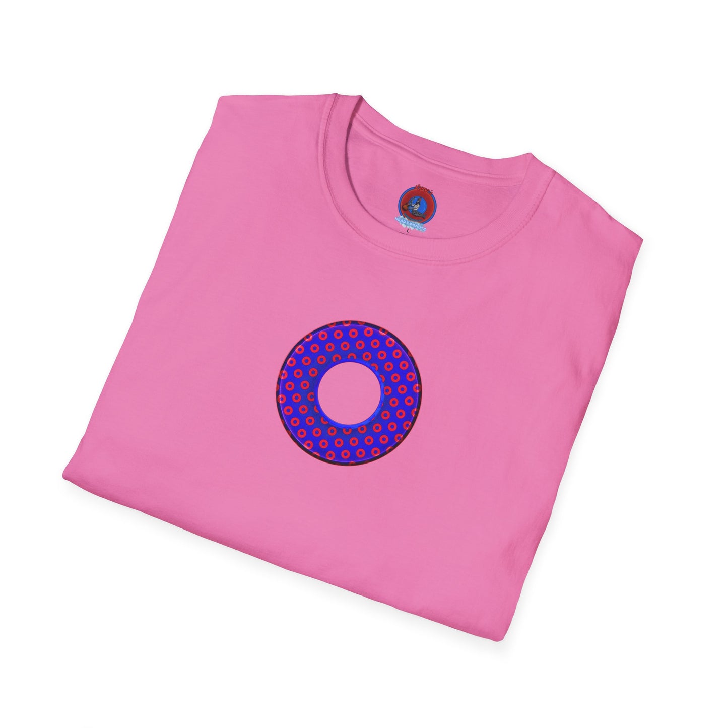 Plain Donuts/Unisex Soft-Style - "Plain Electric Paradoxical Donuts" - dark royal blue/red donuts