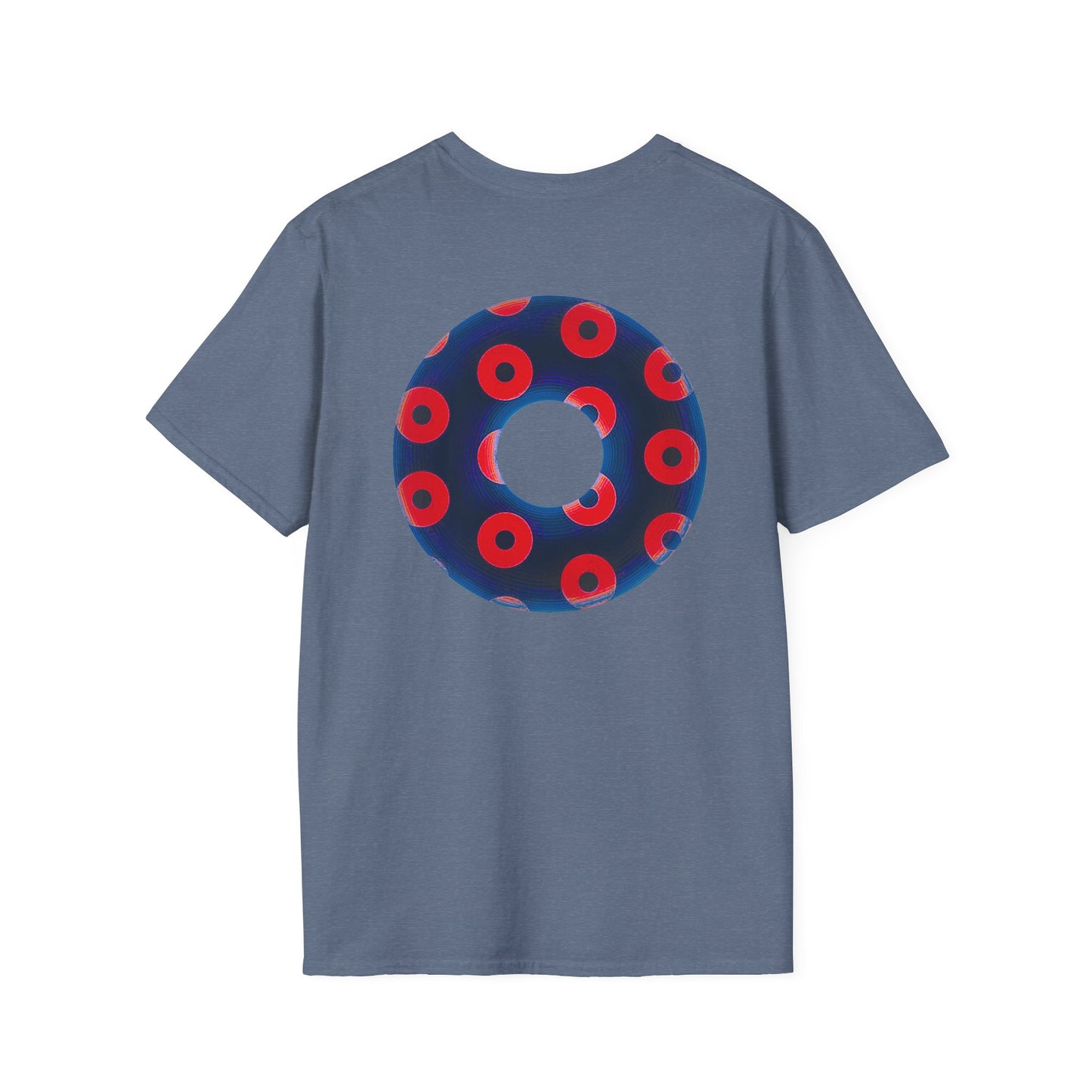 Plain Donuts/Unisex Soft-Style - "Plain Blimpy Paradoxical Donuts" - dark navy/bright red donuts