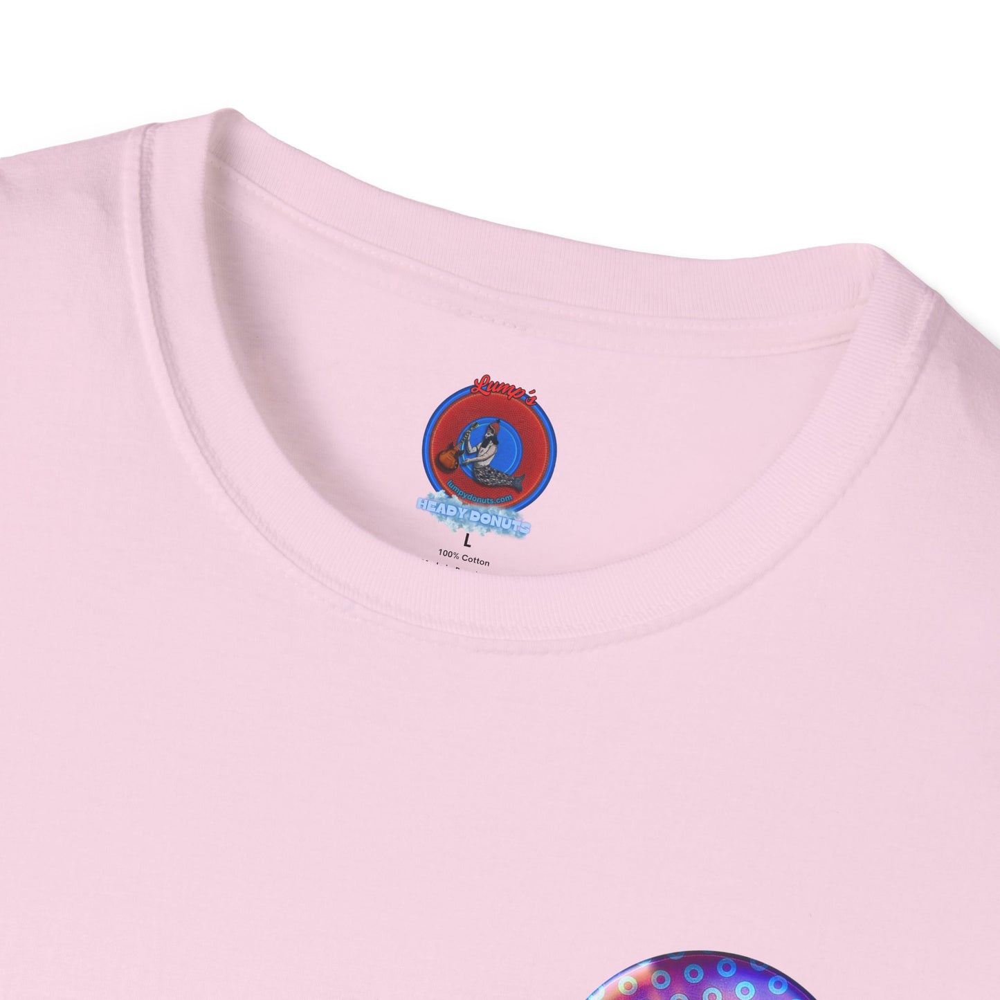 Classic Donut Tee - Unisex Soft-Style - "Donut Melts" - purple/blue paradoxical donut