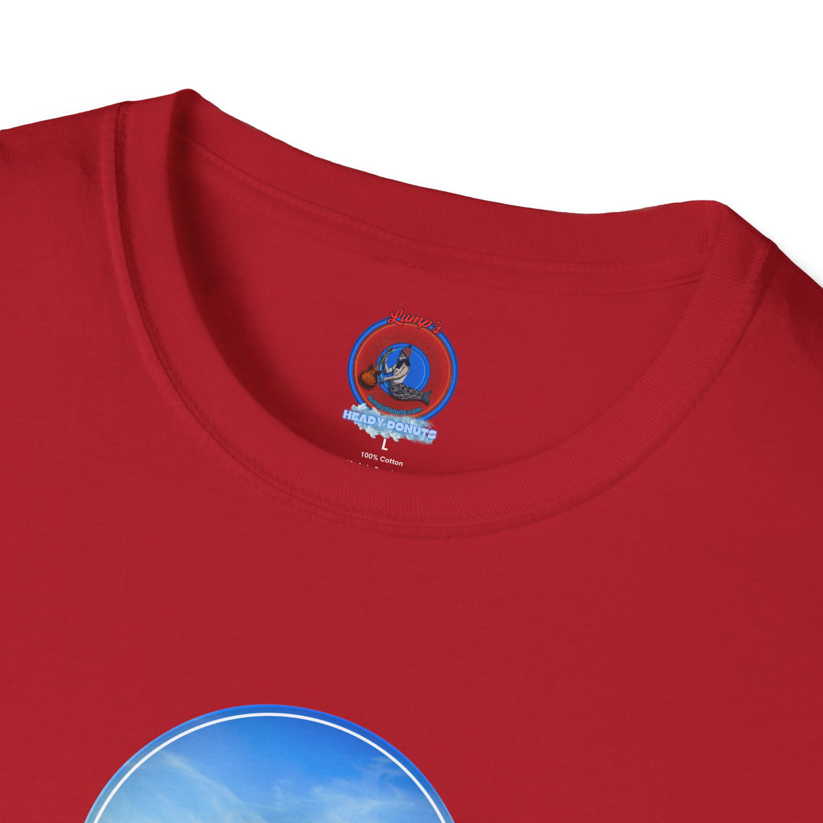 Classic Donut Tee - Unisex Soft-Style - "Still Loading Sand" - vivid blue  pic donut - variant 1
