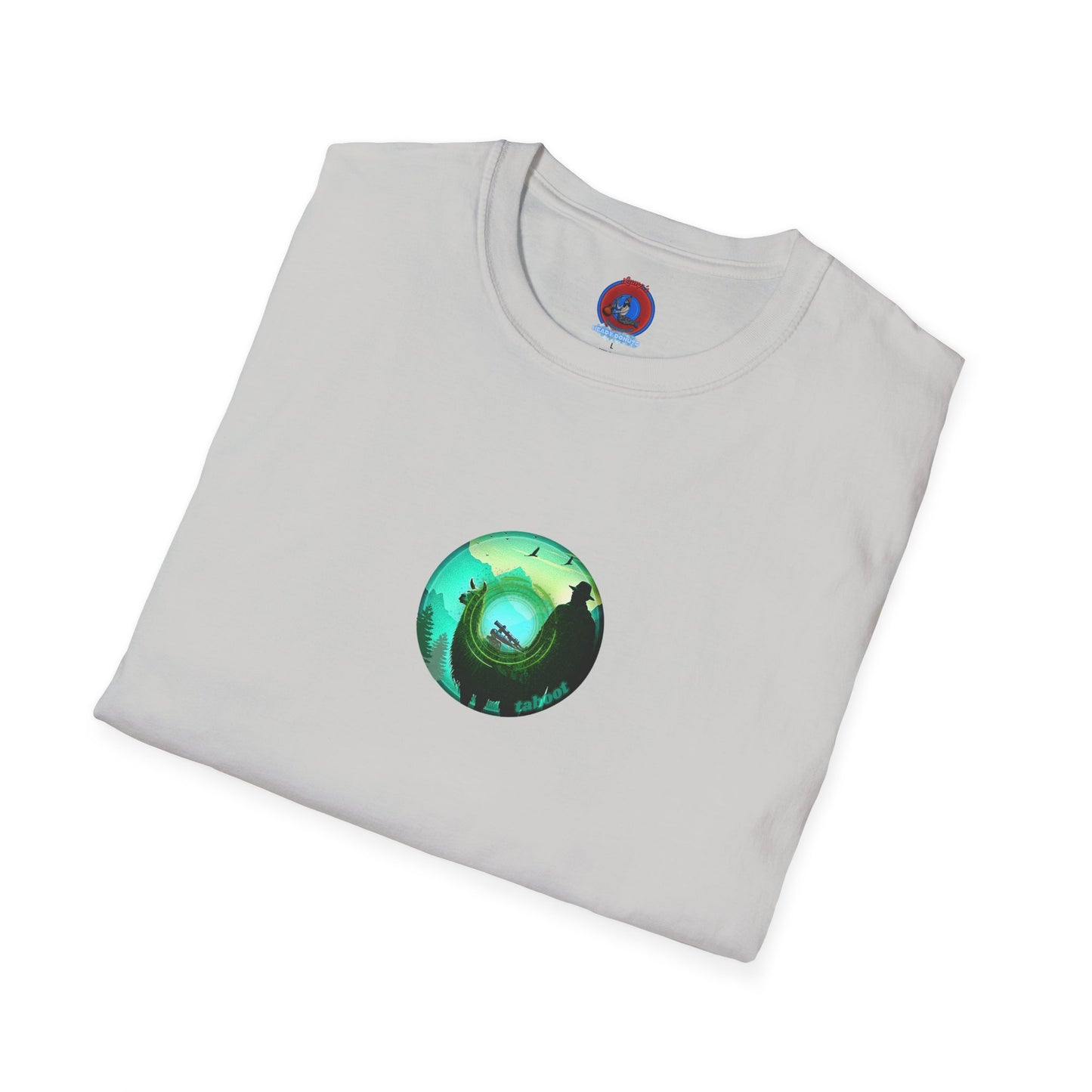 Lumpy Coffee Traders Tee - Unisex Soft-Style - "Taboo, taboot!" - paradoxical logo donut - variant 1