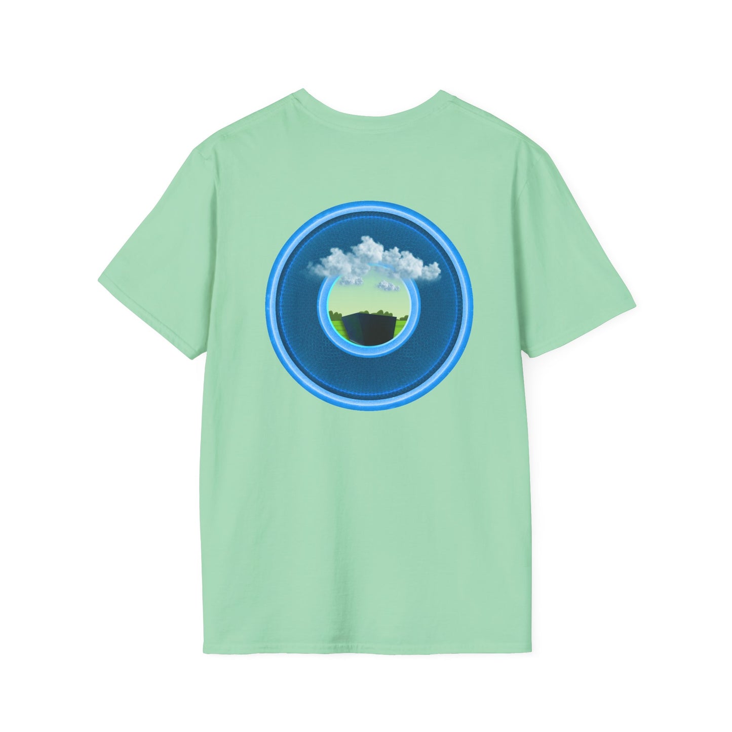Classic Donut Tee - Unisex Soft-Style - "Got Rhombus?" - series 1.0  - variant 1 - blue/blue donut
