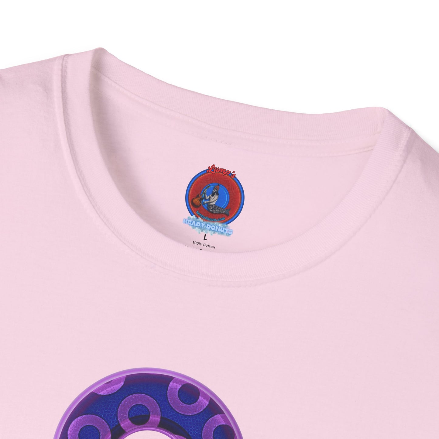 Plain Donuts/Unisex Soft-Style - "Plain Rustic Paradoxical Donuts" - light purple/dark blue donuts