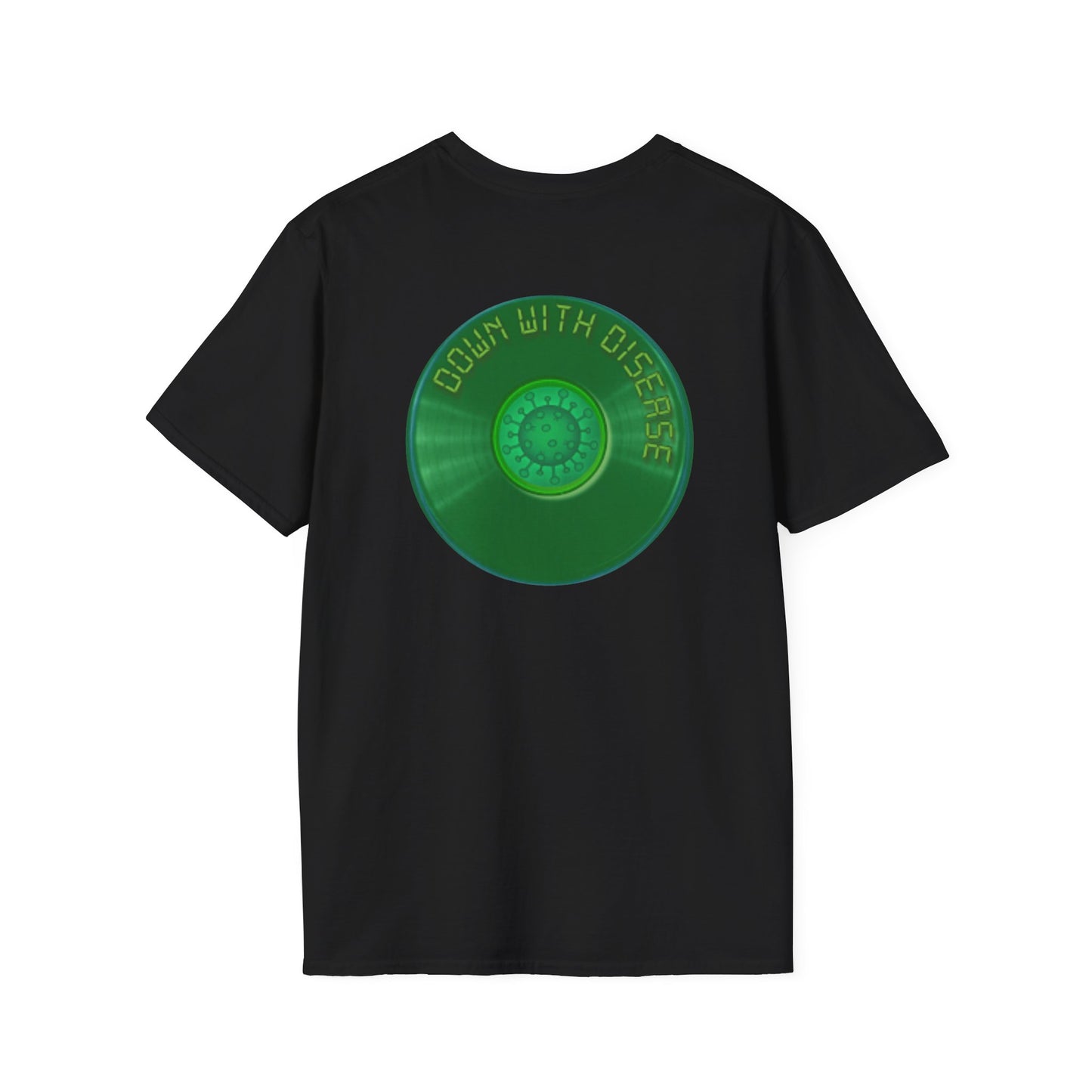 Classic Donut Tee - Unisex Soft-Style - "Down with this Donut Tee" - green donut