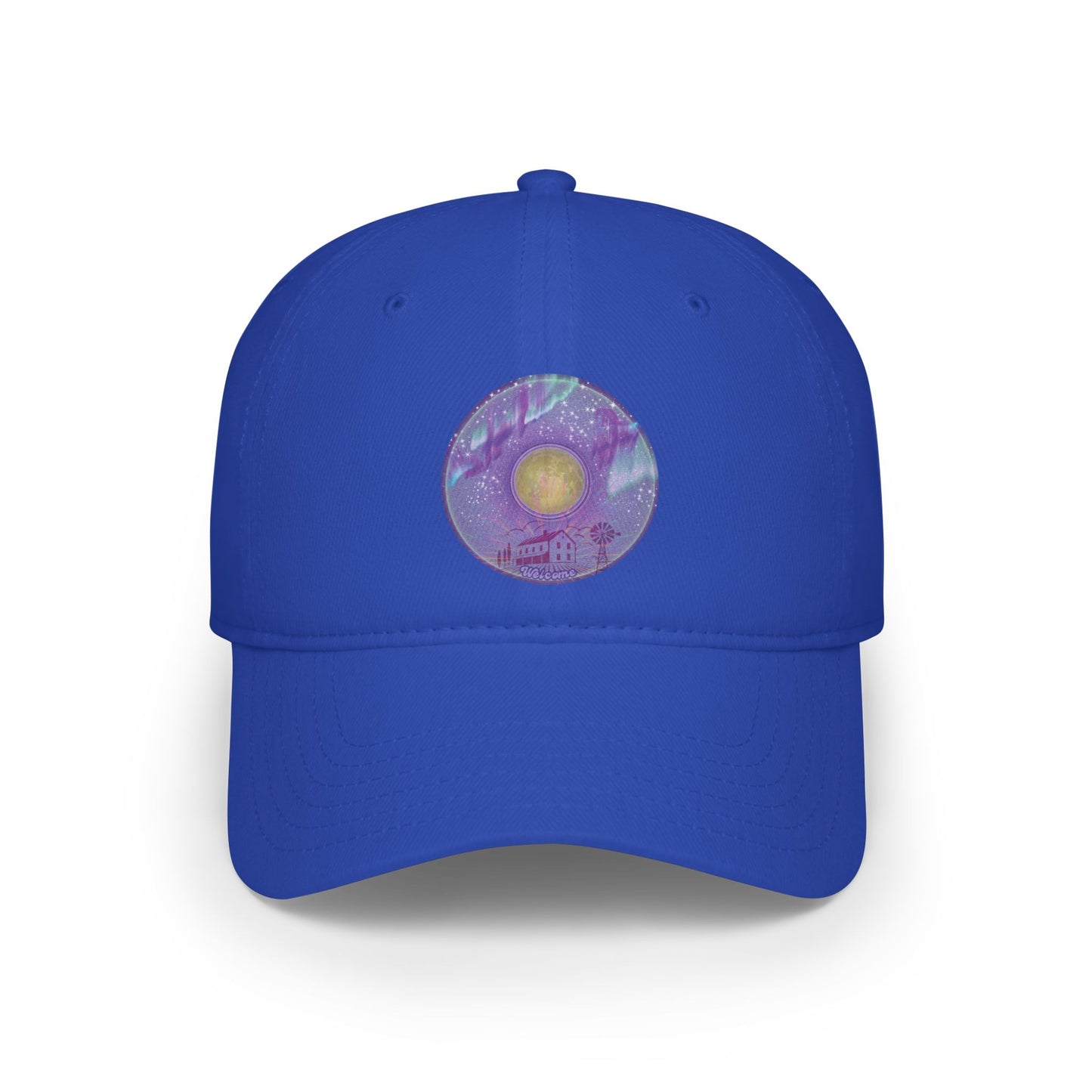 Lumpy Donut Baseball Cap - "Welcome, This is your Donut Cap" - vivid purple donut w/