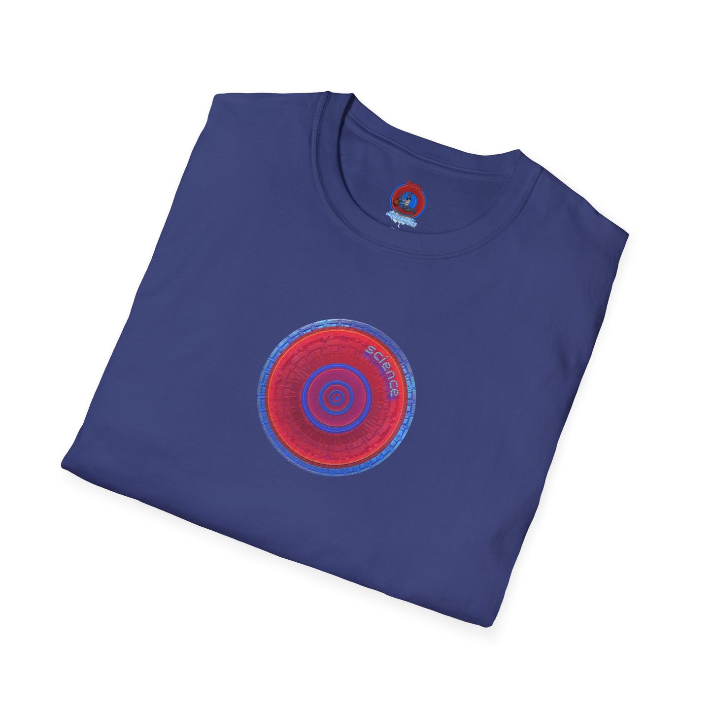 Classic Donut Tee - Unisex Soft-Style - "Tube Donuts" - series 1.0 - red donut/lighter blue bordering