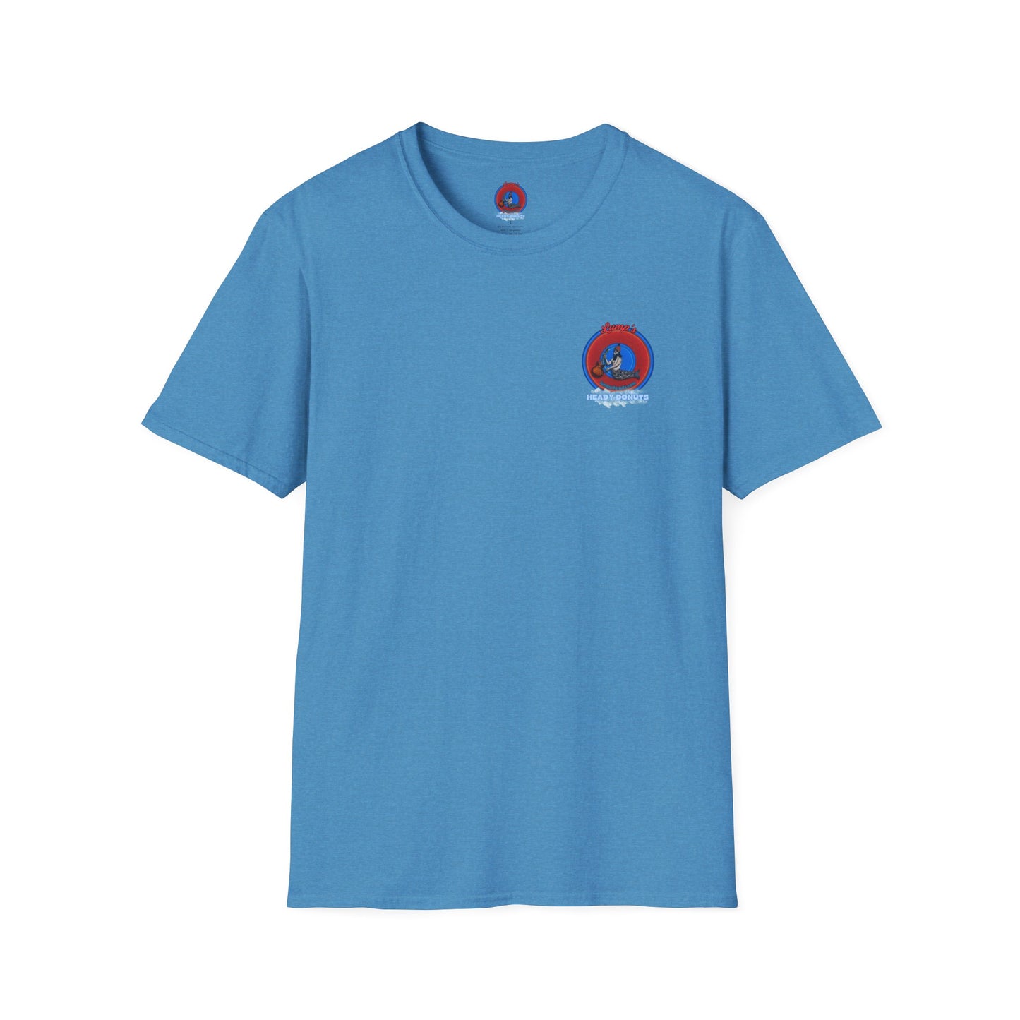 Classic Donut Tee - Unisex Soft-Style - "Lump's Heady Donuts Logo" - series 1.0  - red donut