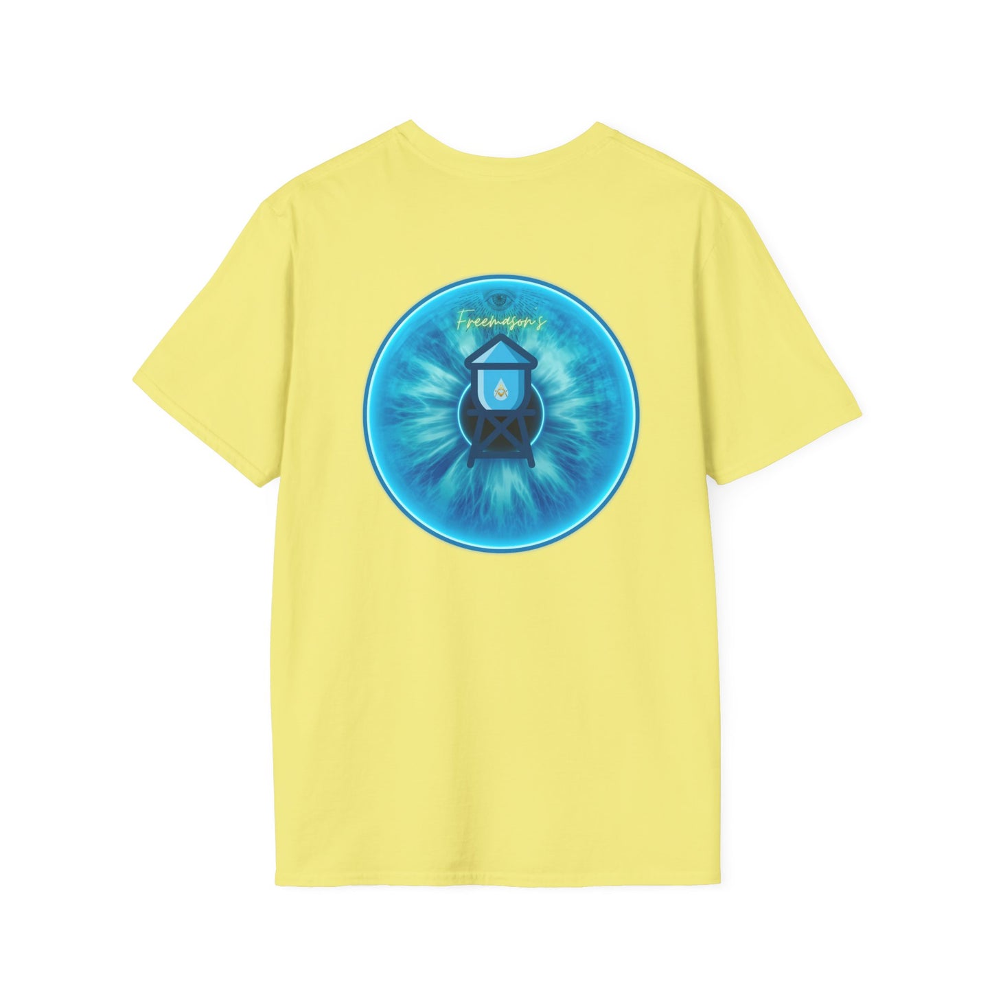 Classic Donut Tee - Unisex Soft-Style - "The Peering Donut of Opacity" - light blue idonut - variant 1