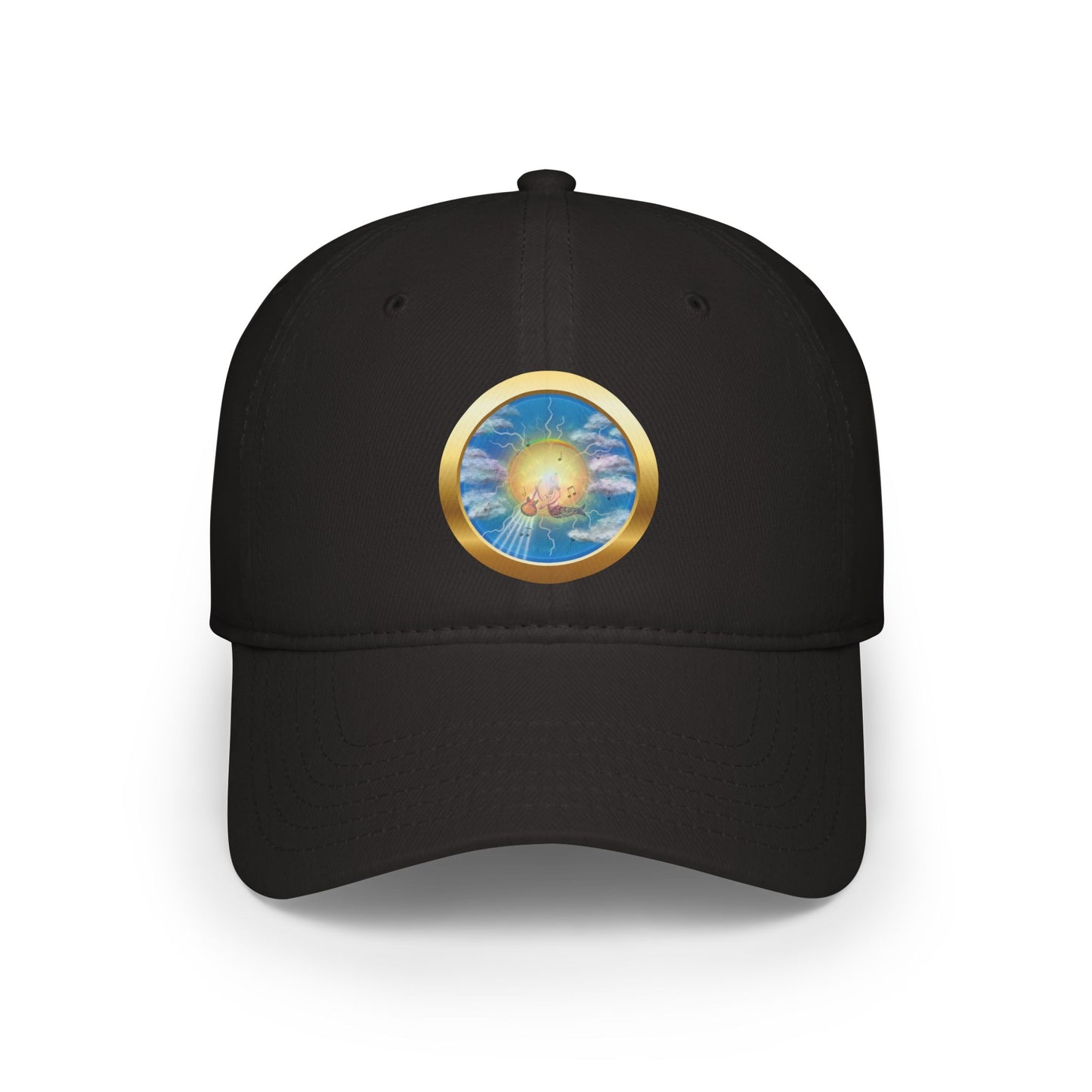 Lumpy Donut Baseball Cap - "The Divided Donut" - variant 3 - sky donut w/ [*charitable donut]