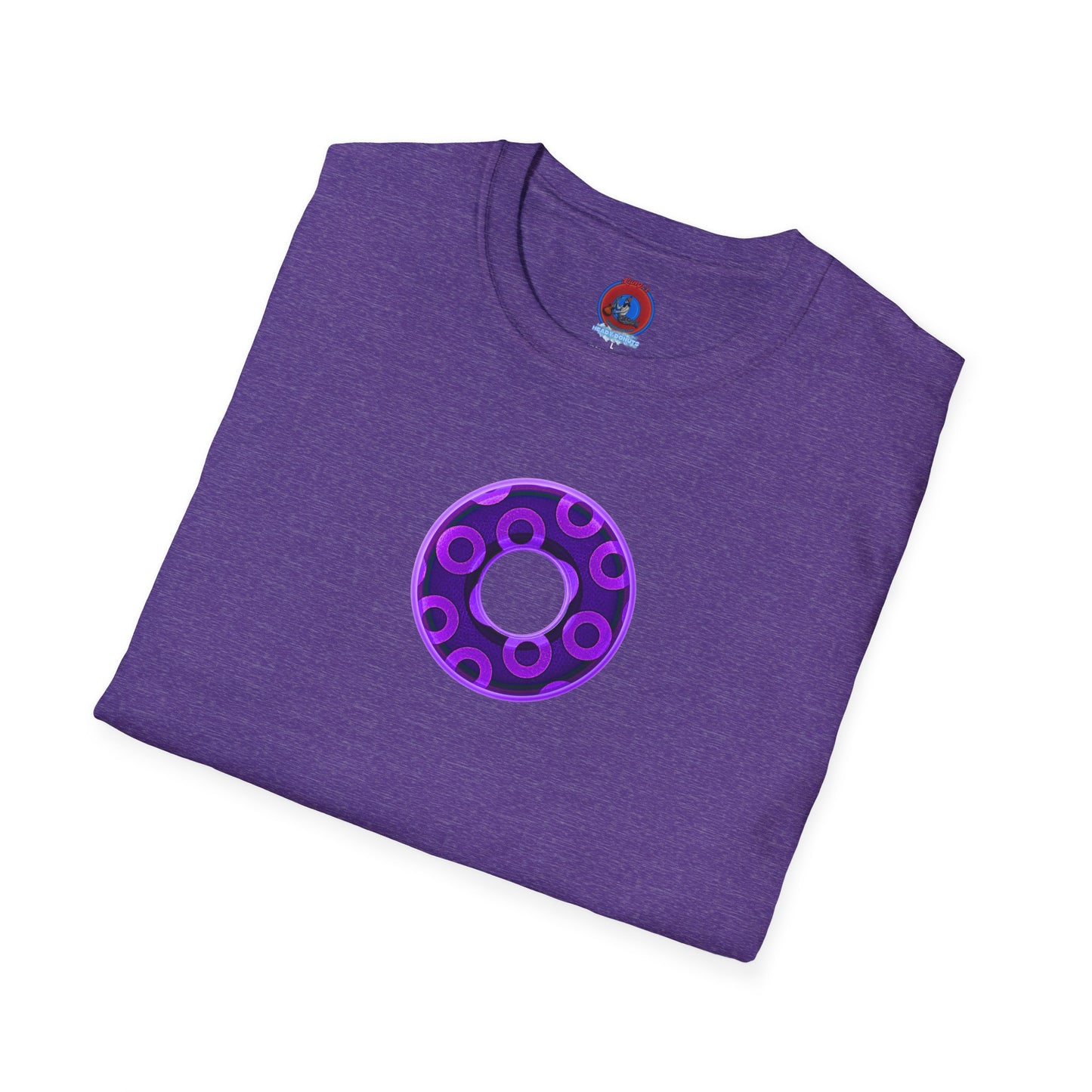 Plain Donuts/Unisex Soft-Style - "Plain Rustic Paradoxical Donuts" - light purple/dark purple donuts