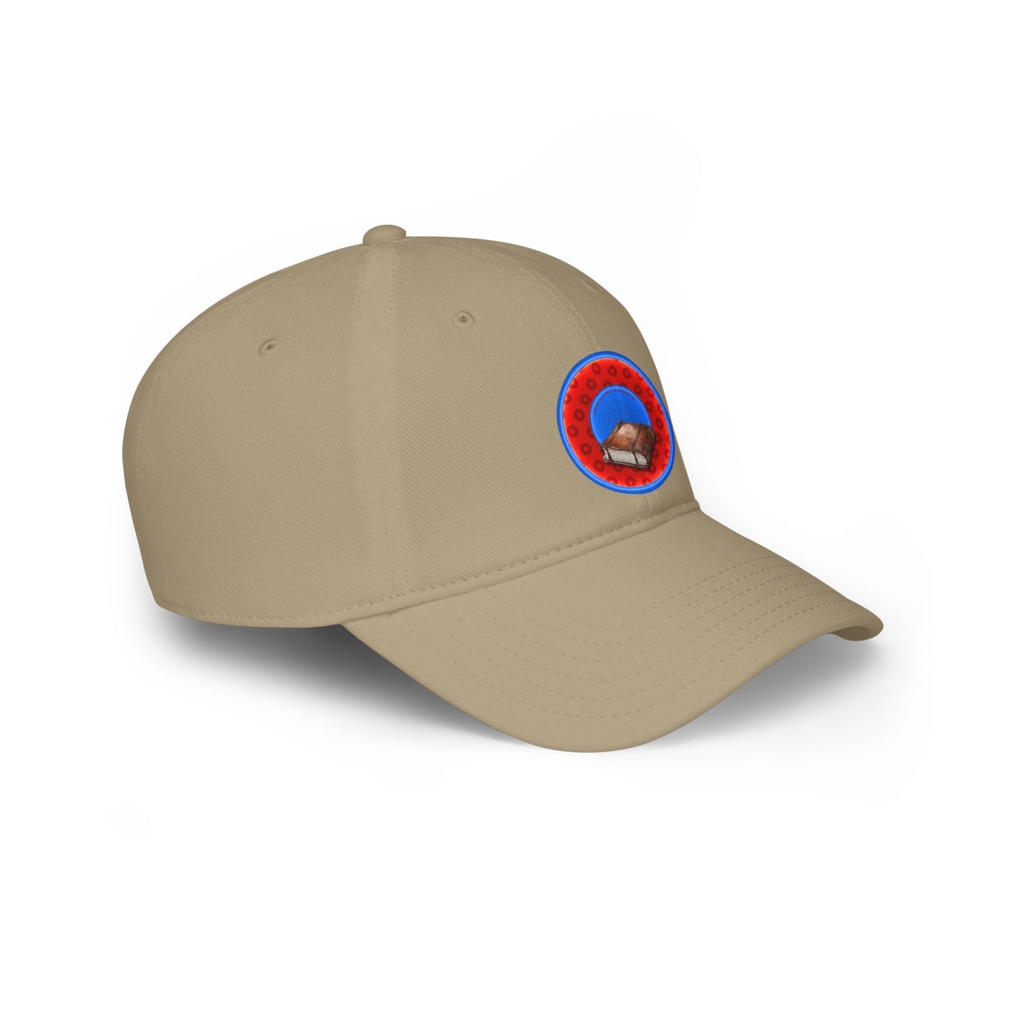 Lumpy Donut Baseball Cap - "Read the F'ing Donut Cap" - paradoxical red/blue wide mouth donut w/