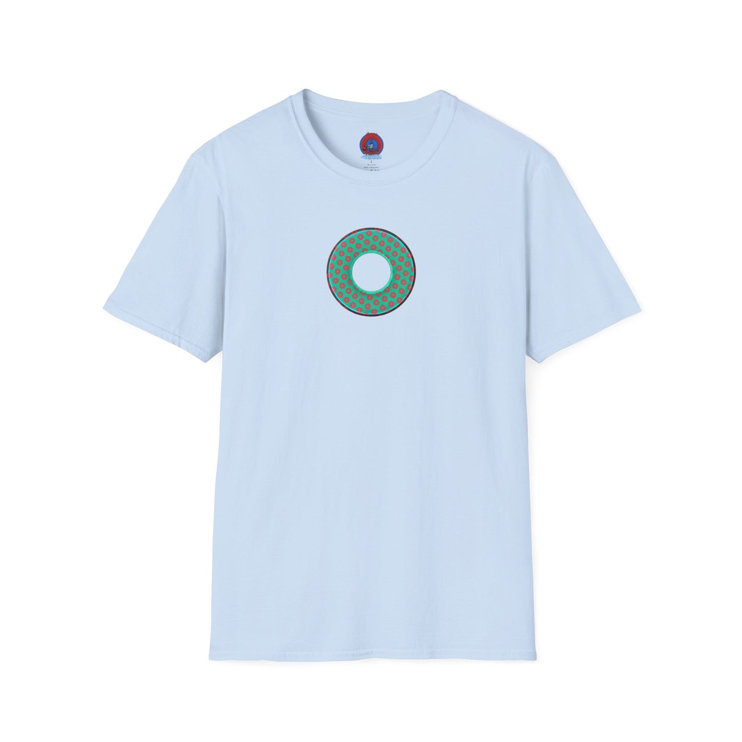 Plain Donuts/Unisex Soft-Style - "Plain Electric Paradoxical Donuts" - light green/red donuts