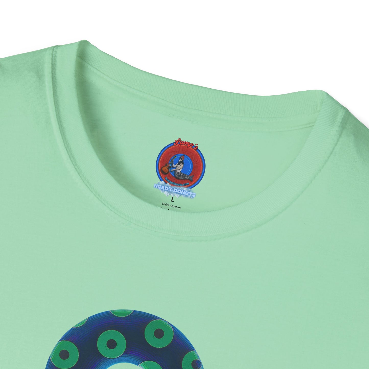 Plain Donuts/Unisex Soft-Style - "Plain Blimpy Paradoxical Donuts" - dark blue/jade green donuts