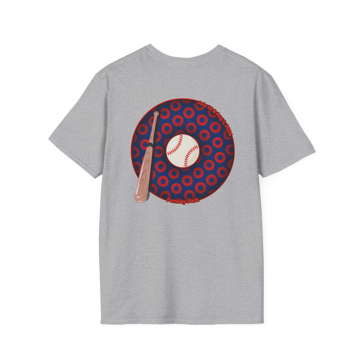 Classic Donut Tee - Unisex Soft-Style - "Phenway Ballpark Donuts" - vivid paradox donut - variant 1