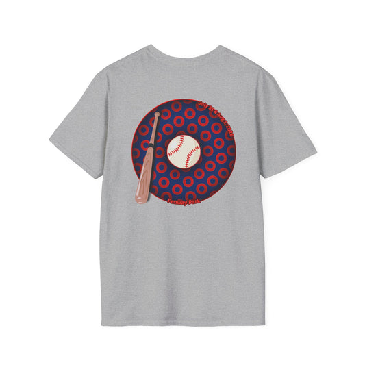 Classic Donut Tee - Unisex Soft-Style - "Phenway Ballpark Donuts" - vivid paradox donut - variant 1
