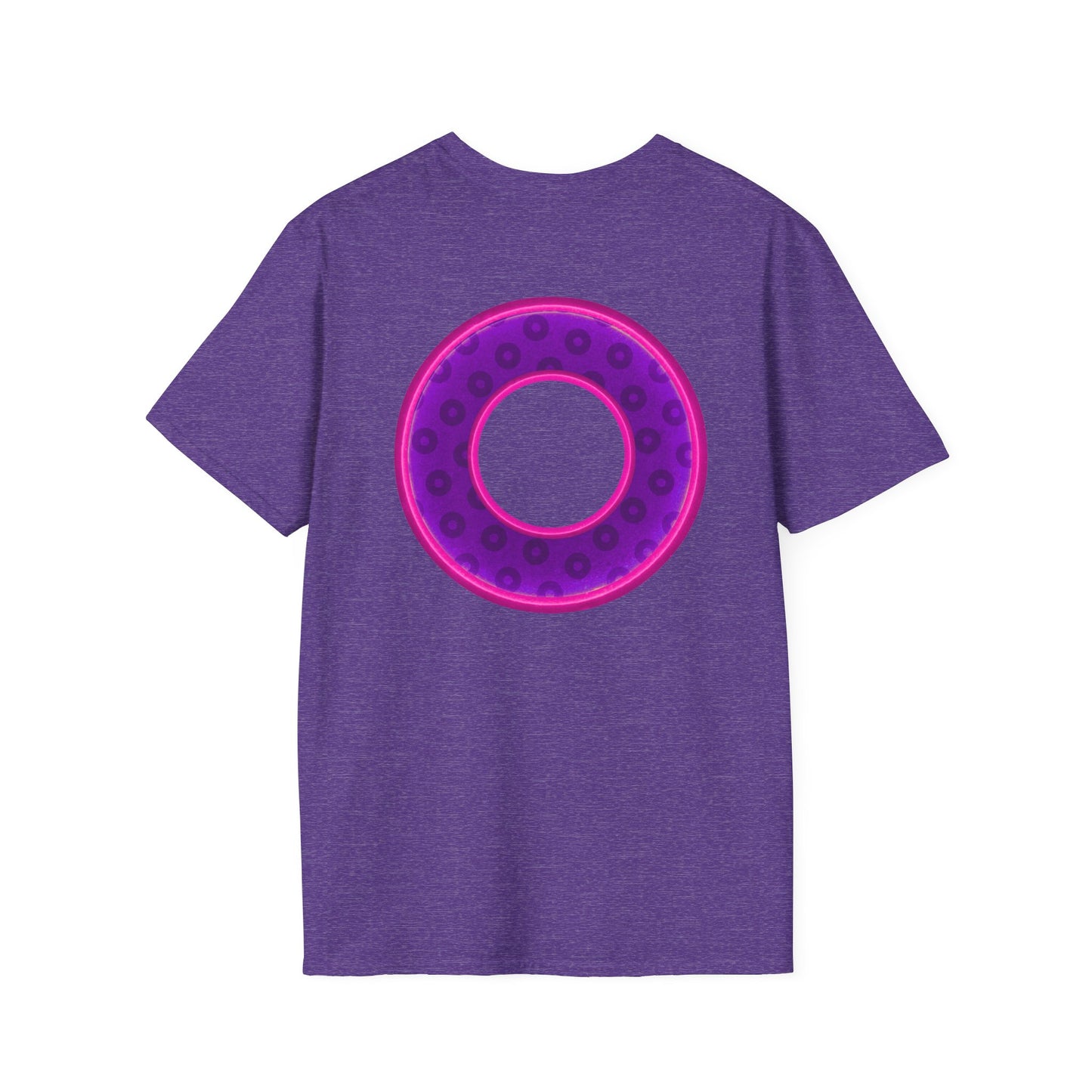 Plain Donuts/Unisex Soft-Style - "Plain Wide Mouthed Paradoxical Donuts" - dark purple/bright magenta donuts
