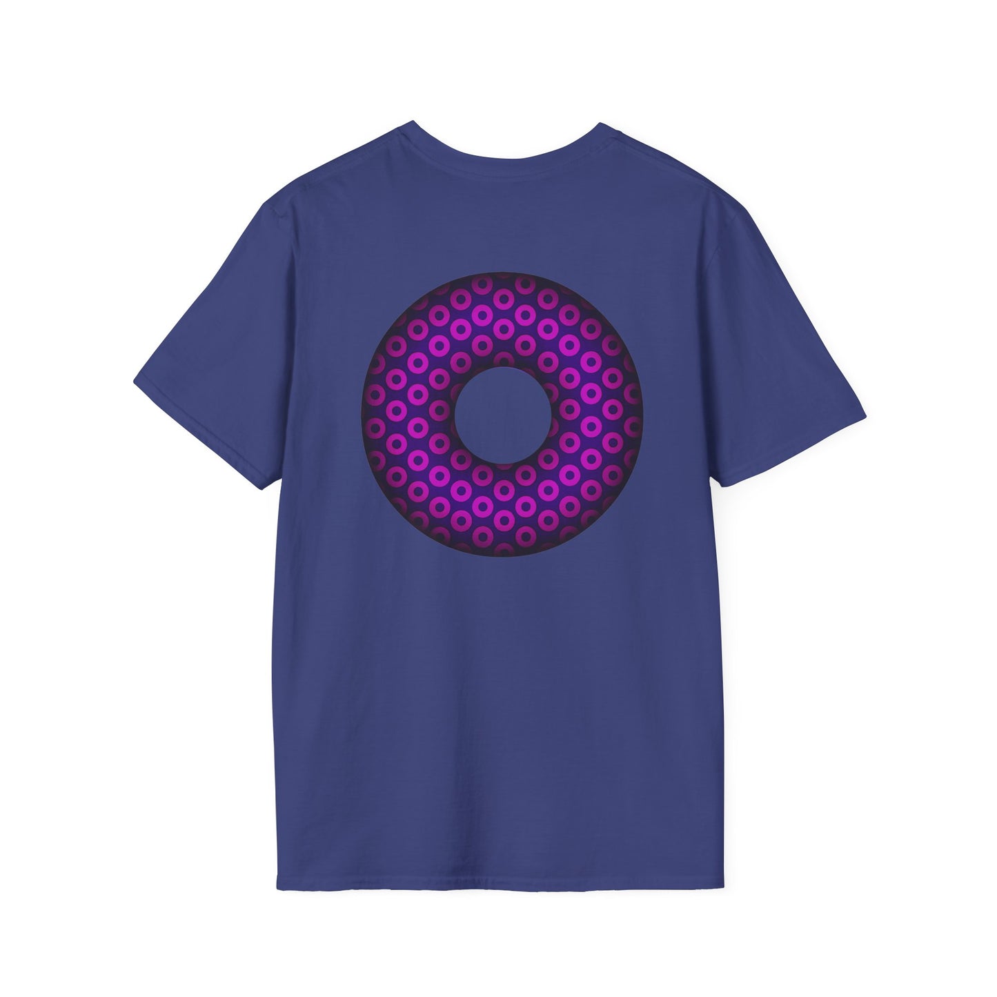 Plain Donuts/Unisex Soft-Style - "Plain Paradoxical Grided Donuts" - hot pink/purple donuts