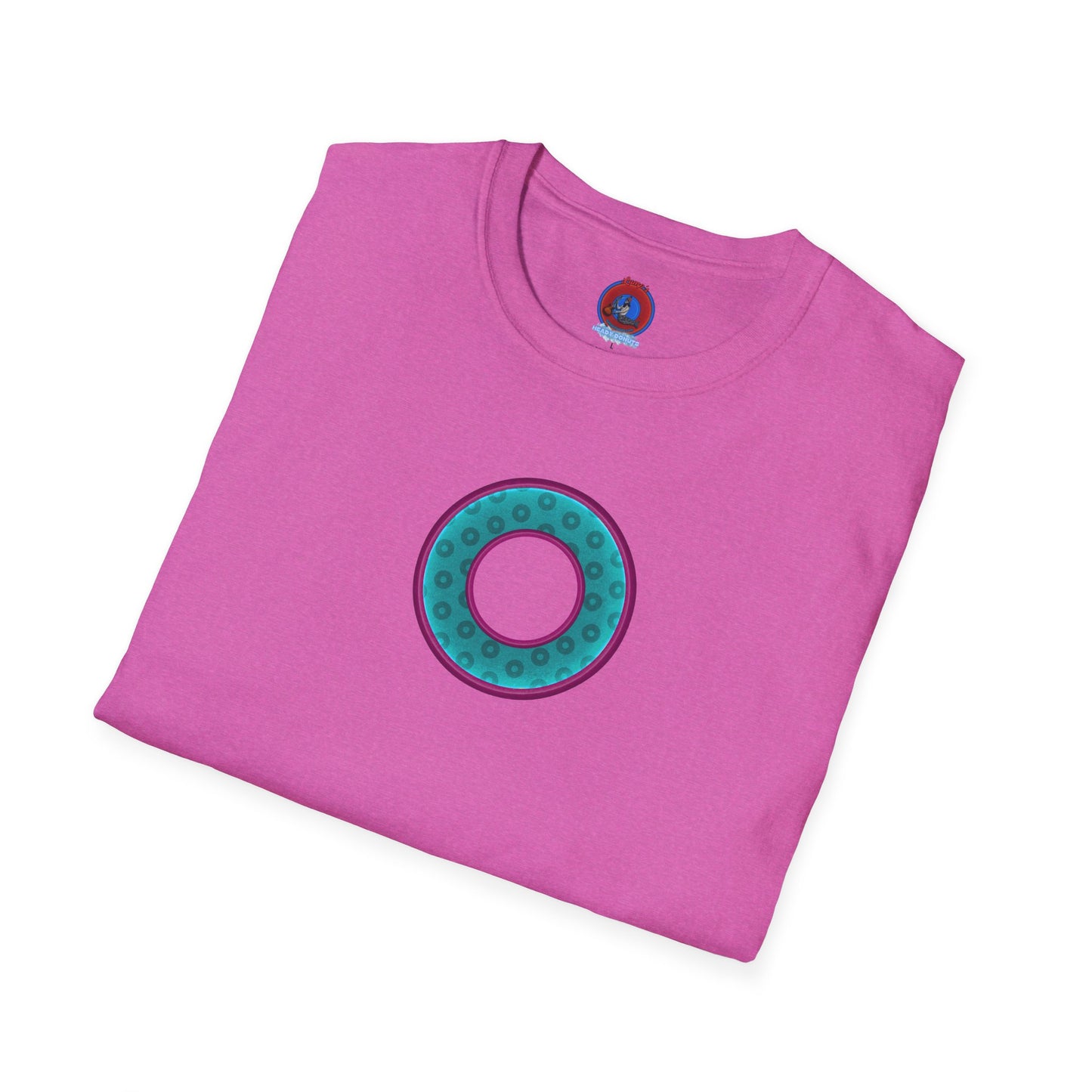 Plain Donuts/Unisex Soft-Style - "Plain Wide Mouthed Paradoxical Donuts" - teal/purple donuts