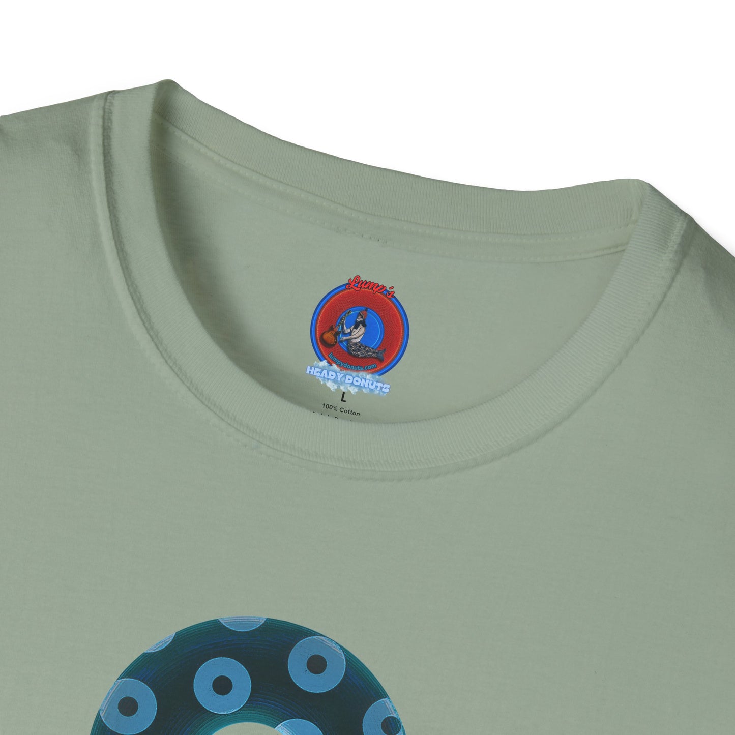 Plain Donuts/Unisex Soft-Style - "Plain Blimpy Paradoxical Donuts" - dark teal/light blue donuts