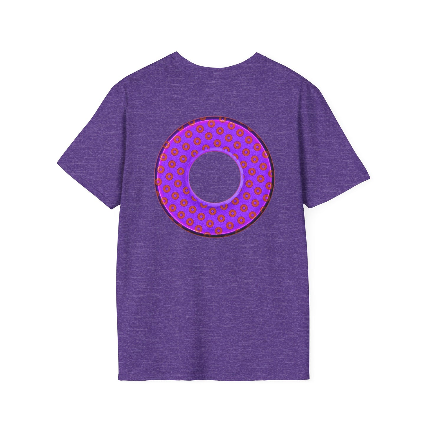 Plain Donuts/Unisex Soft-Style - "Plain Electric Paradoxical Donuts" - bright purple/red donuts