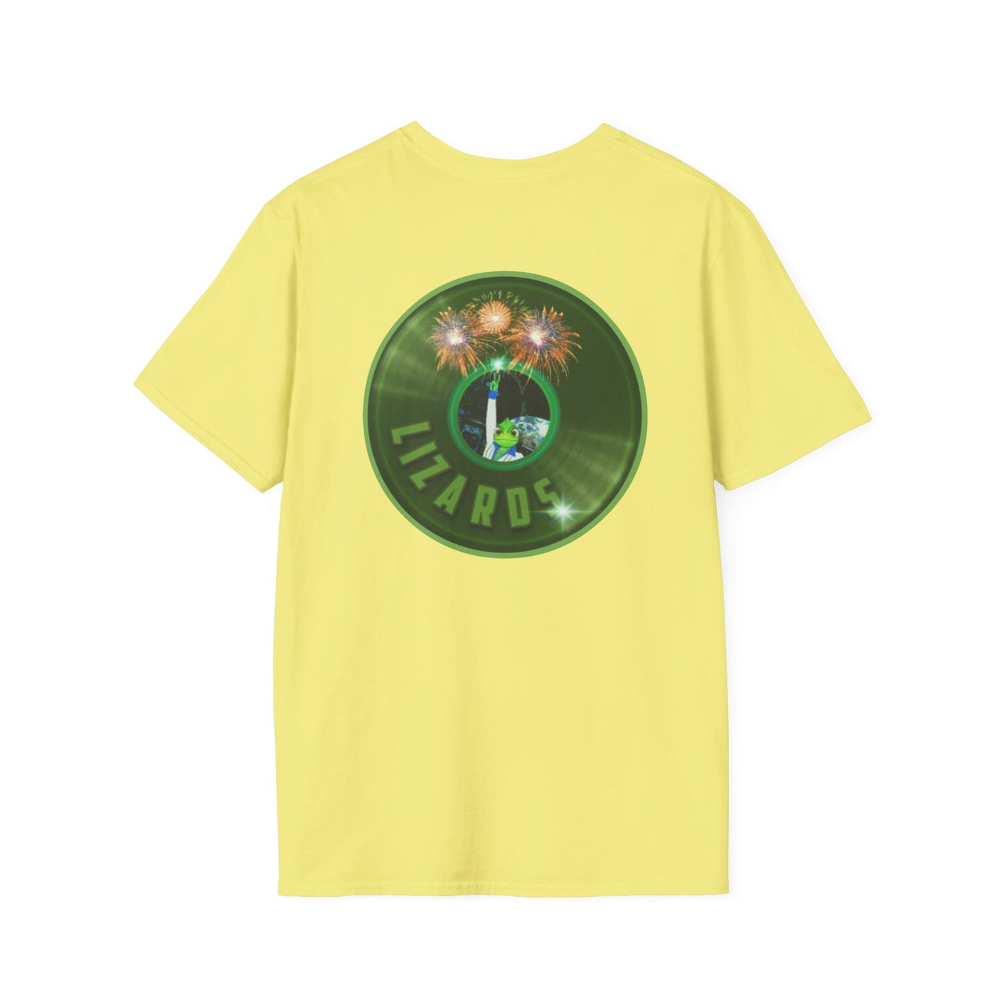 Classic Donut Tee - Unisex Soft-Style - "Rutherford's Staying Alive" - series 1.0 - variant 1 - green donut