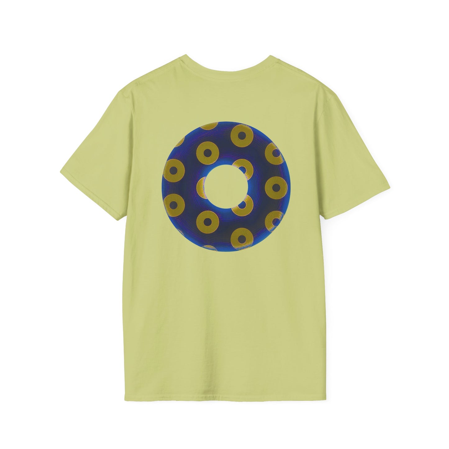 Plain Donuts/Unisex Soft-Style - "Plain Blimpy Paradoxical Donuts" - dark royal blue/yellow donuts