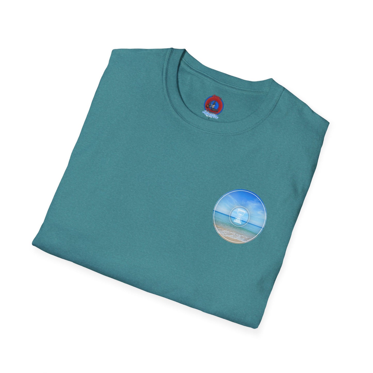 Classic Donut Tee - Unisex Soft-Style - "Still Loading Sand" - vivid blue  pic donut - variant 1