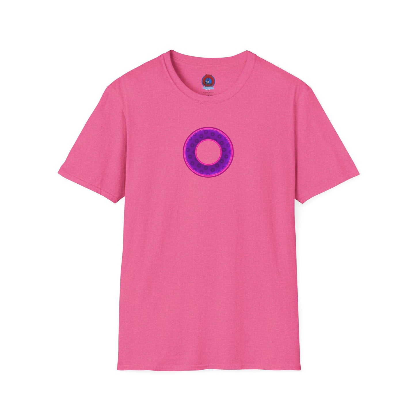 Plain Donuts/Unisex Soft-Style - "Plain Wide Mouthed Paradoxical Donuts" - dark purple/bright magenta donuts