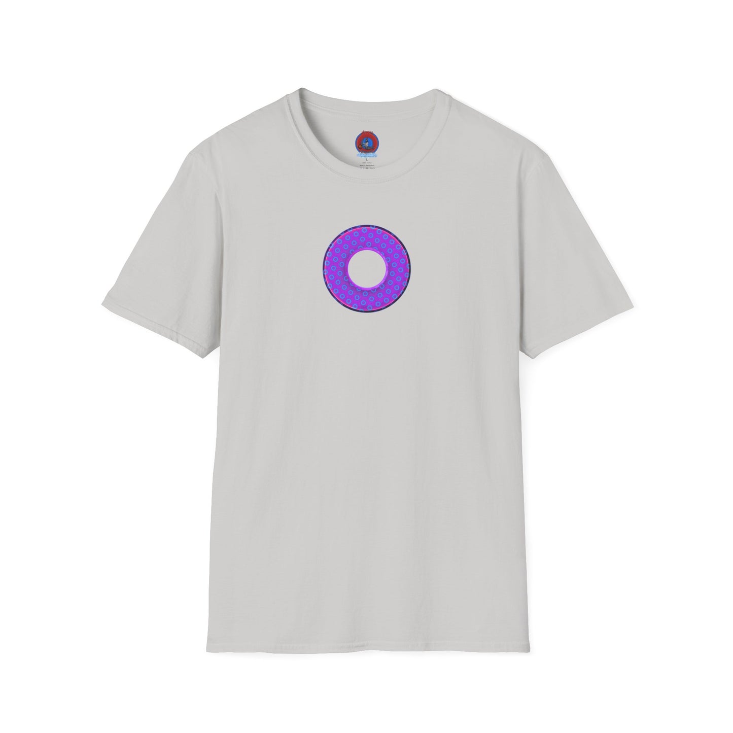 Plain Donuts/Unisex Soft-Style - "Plain Electric Paradoxical Donuts" - bright purple/blue donuts