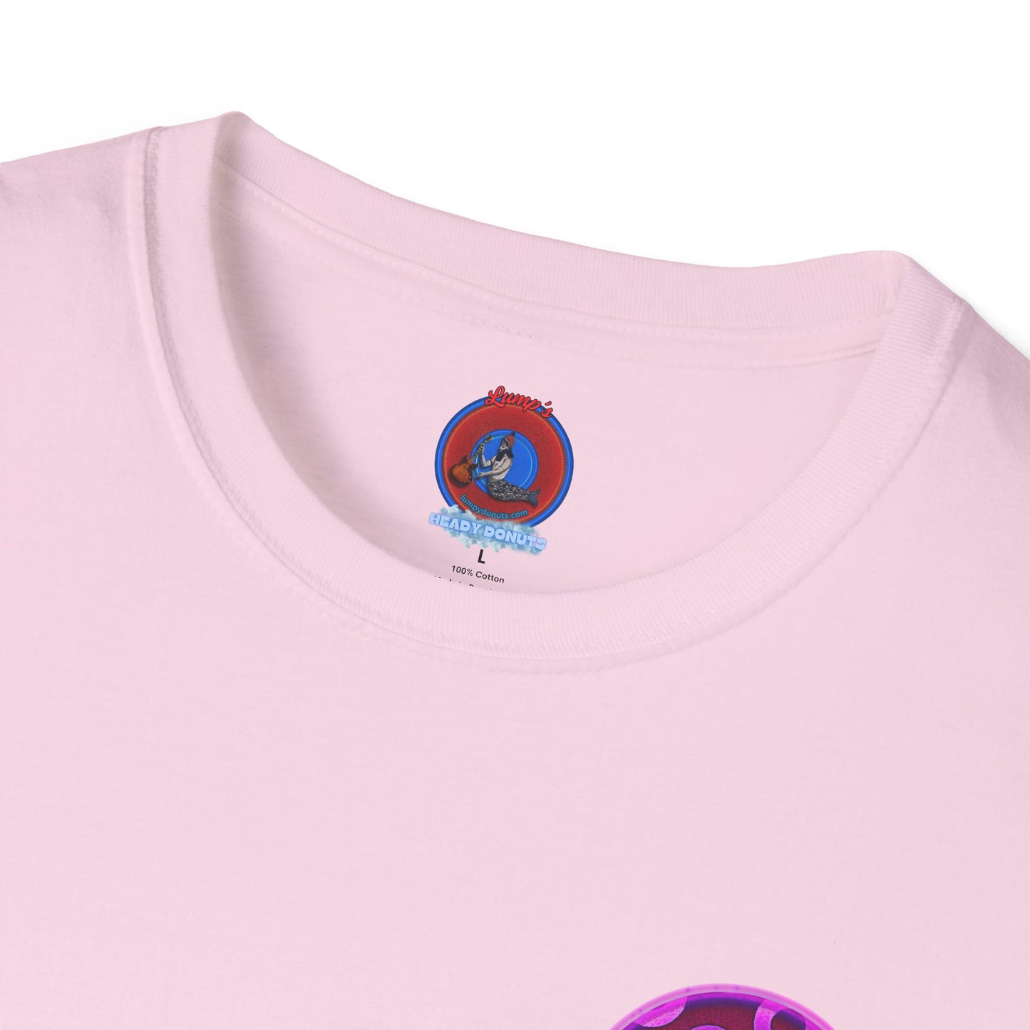 Classic Donut Tee - Unisex Soft-Style - "It's Ice Cream Popsicles - YEMSG Donut" - purple/magenta paradox donut - variant 2