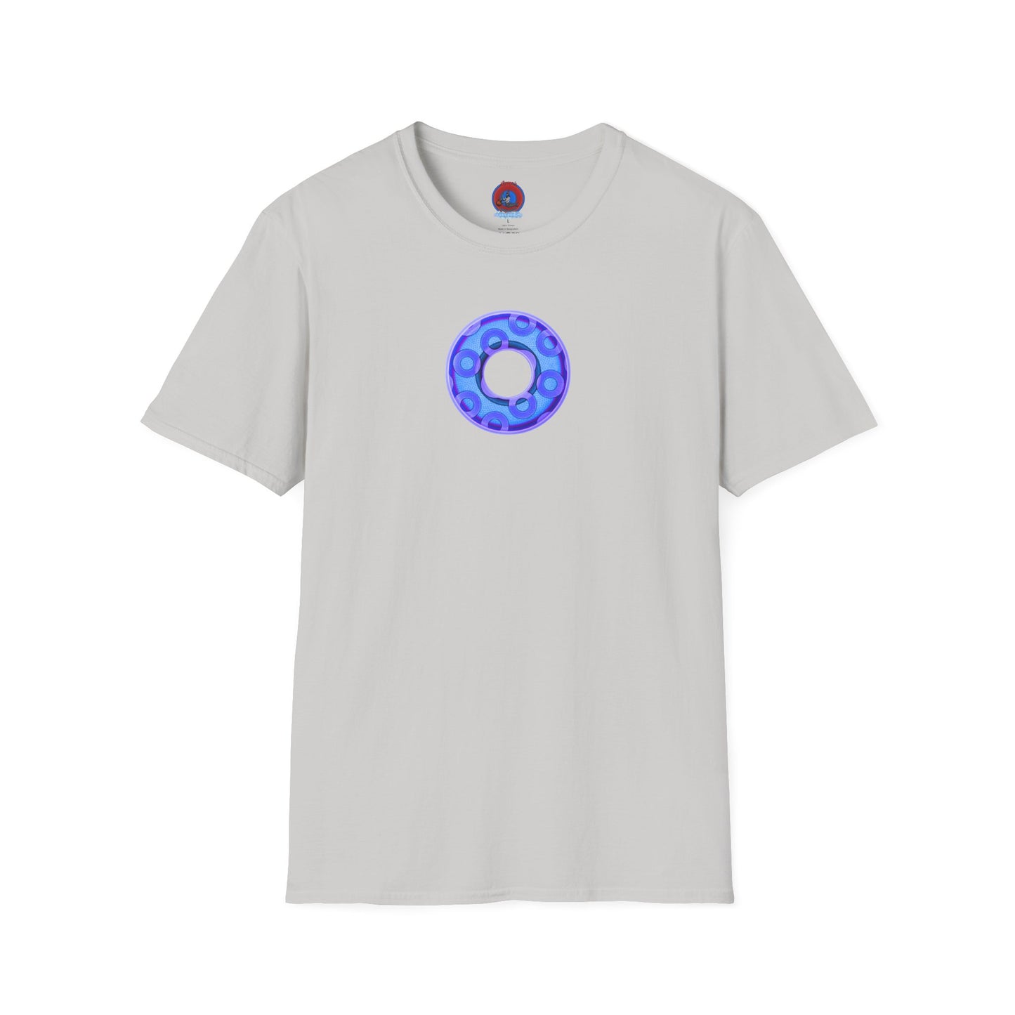 Plain Donuts/Unisex Soft-Style - "Plain Rustic Paradoxical Donuts" - light blue/purple donuts