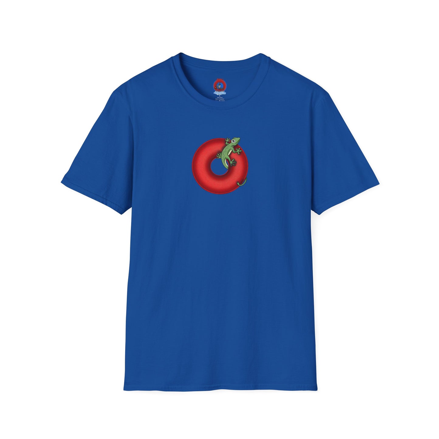 Classic Donut Tee - Unisex Soft-Style - "Practically Extinct Tee Shirt" - plump vivid red donut - variant 1