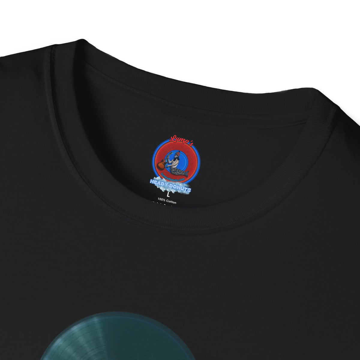 Classic Donut Tee - Unisex Soft-Style - "The Plain Record Donut" - series 1.0 - dark teal green