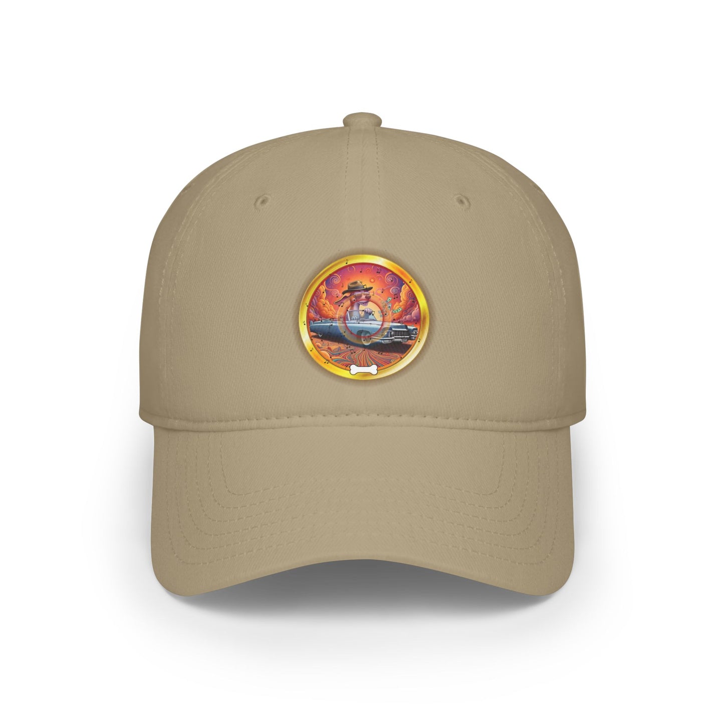 Lumpy Donut Baseball Cap - "Jimmy's Marathon Donut Cap" - variant 4 - golden pic donut w/