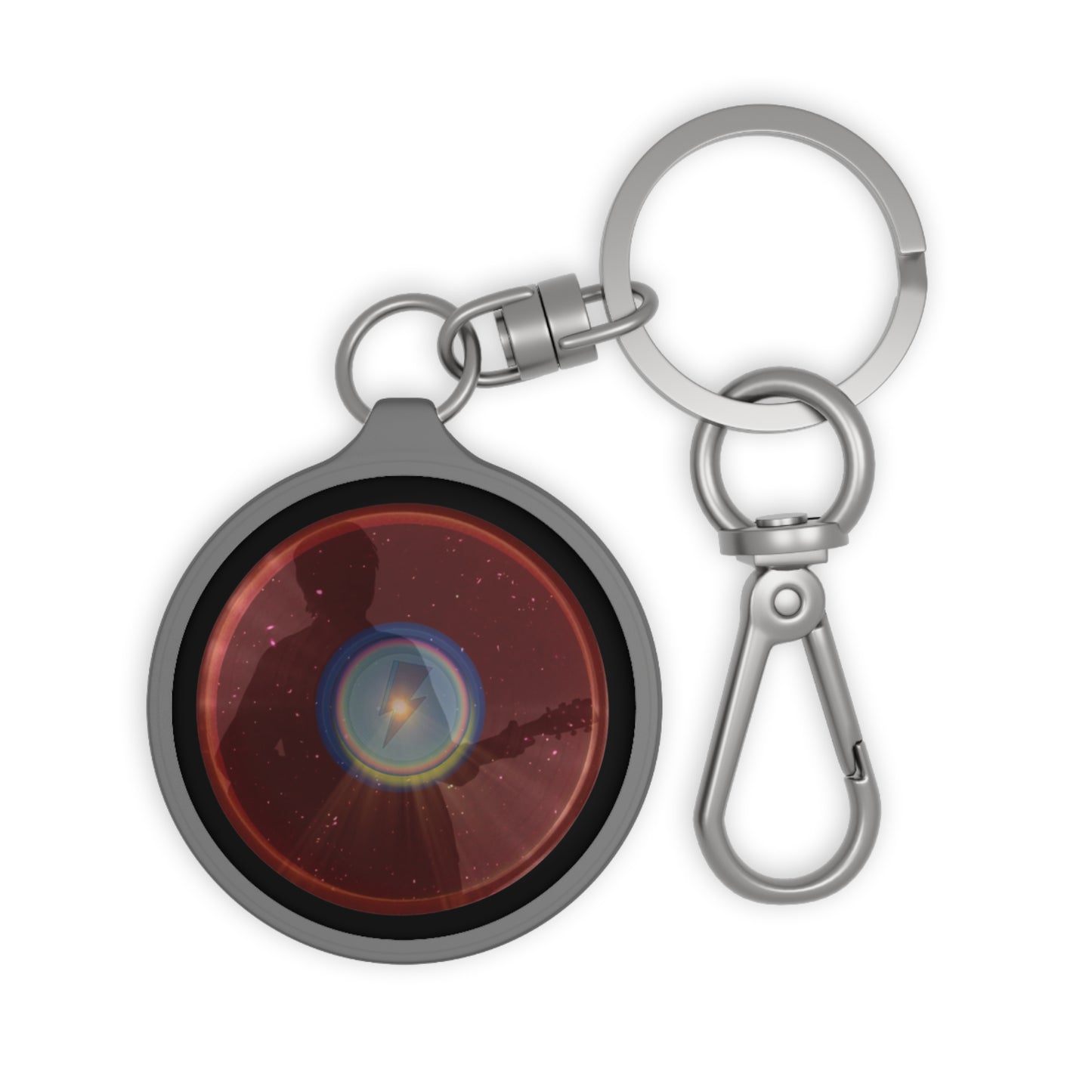 Lumpy Donut Keychain - "Unofficial Donut of Bowie MD" - series 1.0 - red space donut