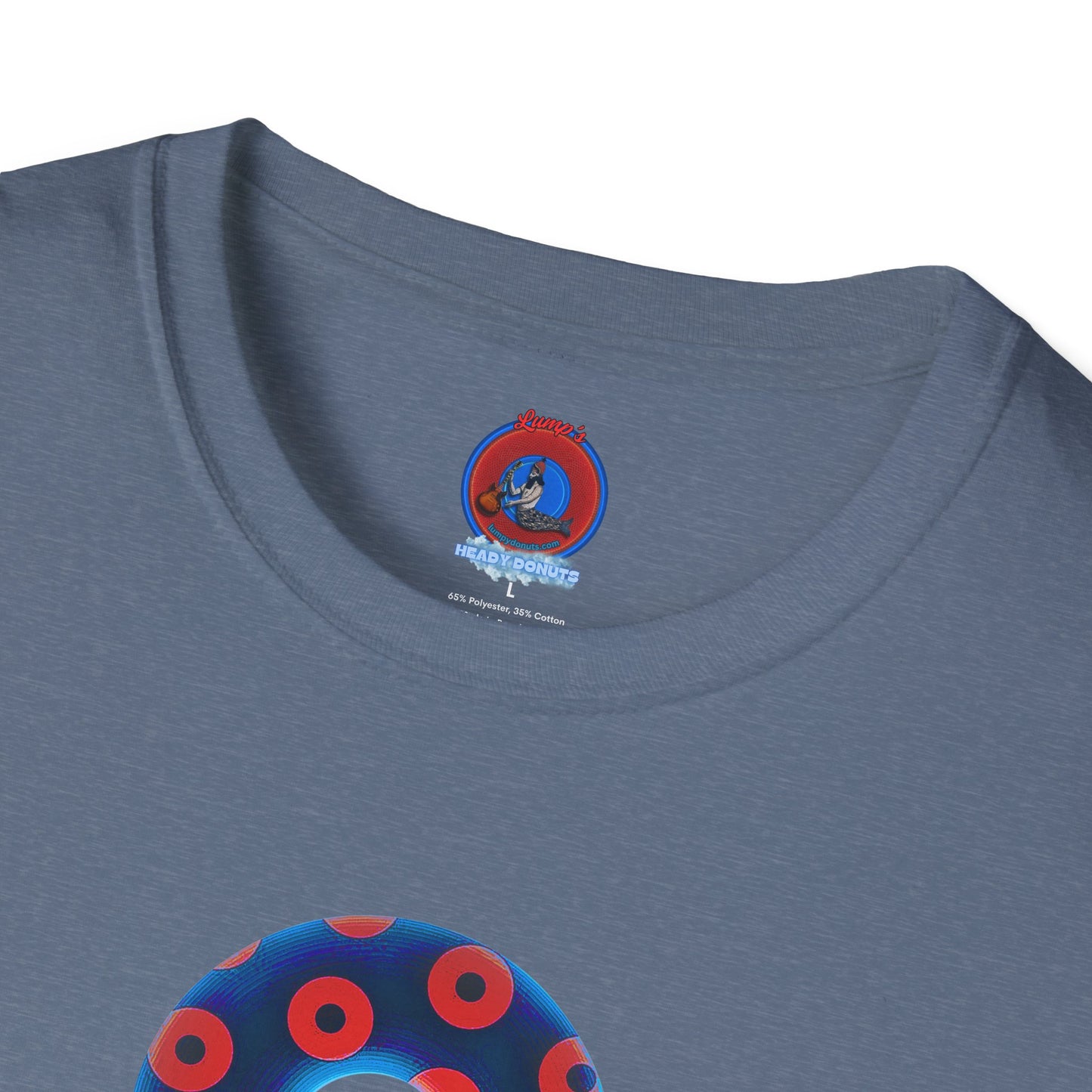 Plain Donuts/Unisex Soft-Style - "Plain Blimpy Paradoxical Donuts" - royal blue/bright red donuts