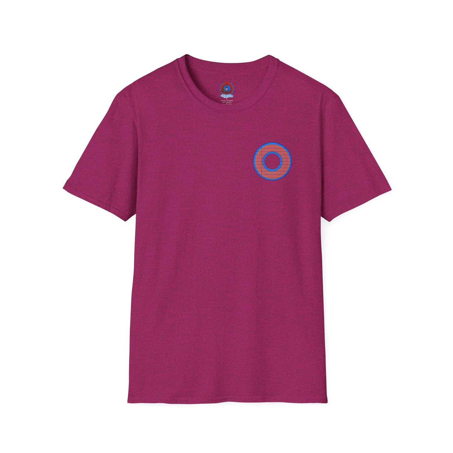 Classic Donut Tee - Unisex Soft-Style - "That's 1 Tasty Donut" - series 1.0  - variant 3 - red donut w/donut hole