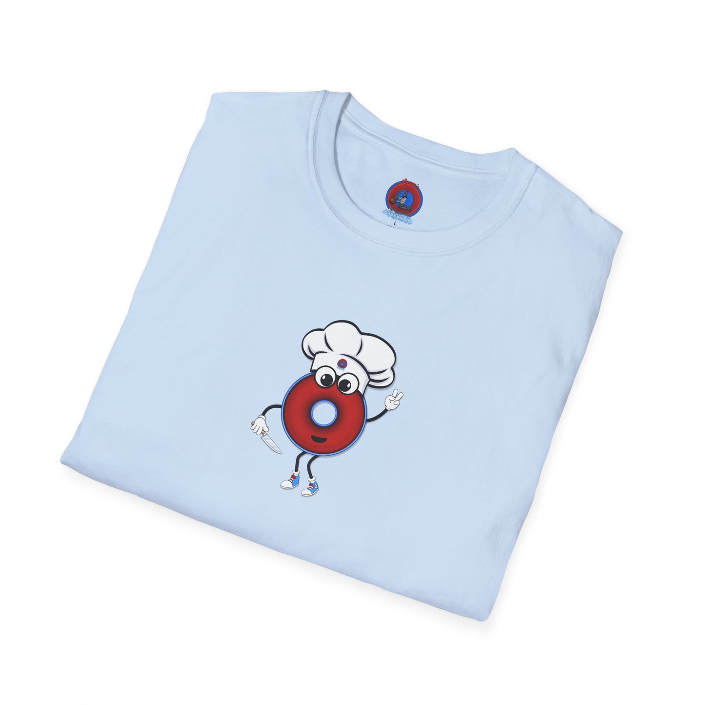 Classic Donut Tee - Unisex Soft-Style - "My Phriend the Donut" - plump vivid red donut
