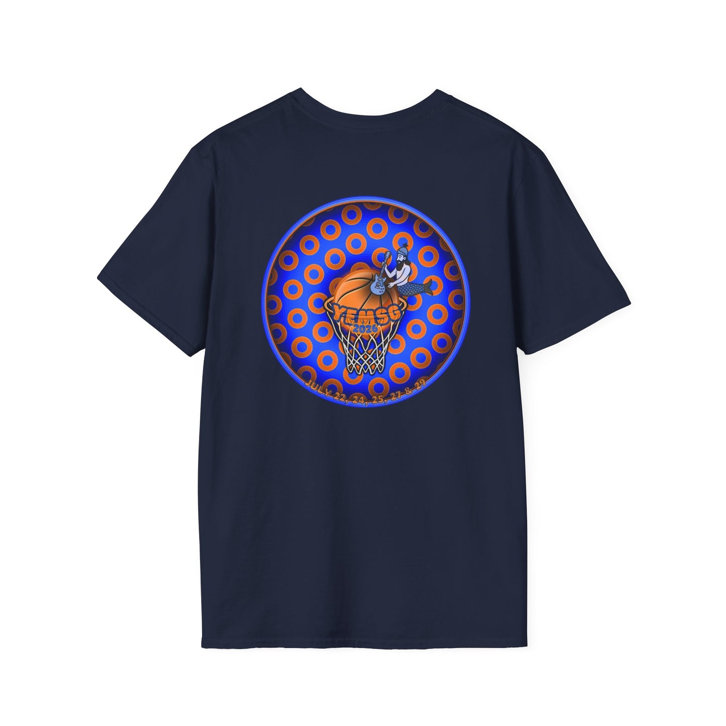 Classic Donut Tee - Unisex Soft-Style - "Diedrich Knickerbocker's Donut" - blue/orange caviar paradox donut - variant 2