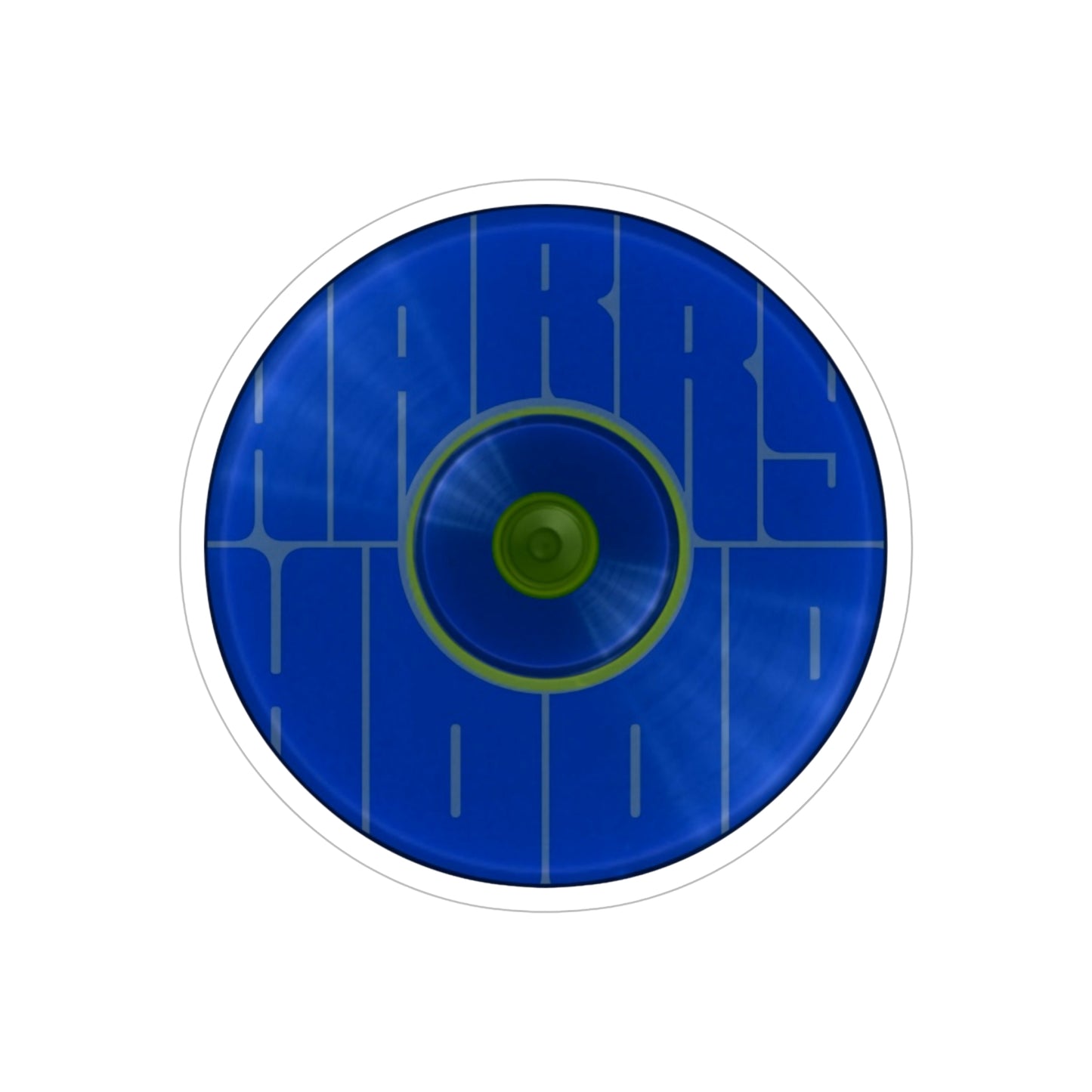 Donut Bumper/Outdoor Sticker - "Harry Hoodlum Donut" - series 1.0 - variant 3 - blue donut - [Die-Cut] 6"x 6"