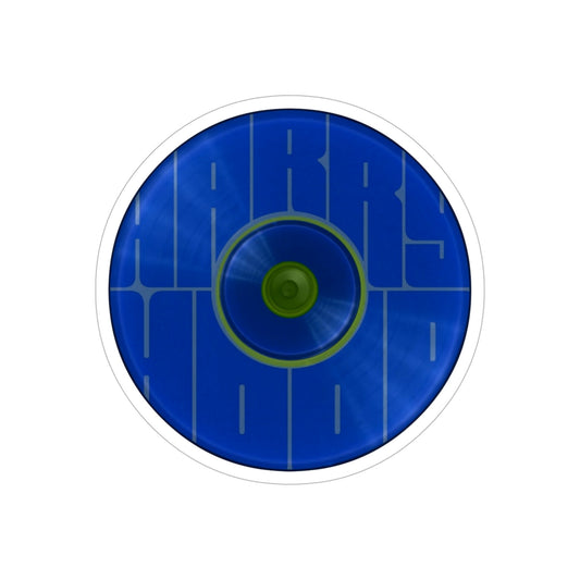 Donut Bumper/Outdoor Sticker - "Harry Hoodlum Donut" - series 1.0 - variant 3 - blue donut - [Die-Cut] 6"x 6"