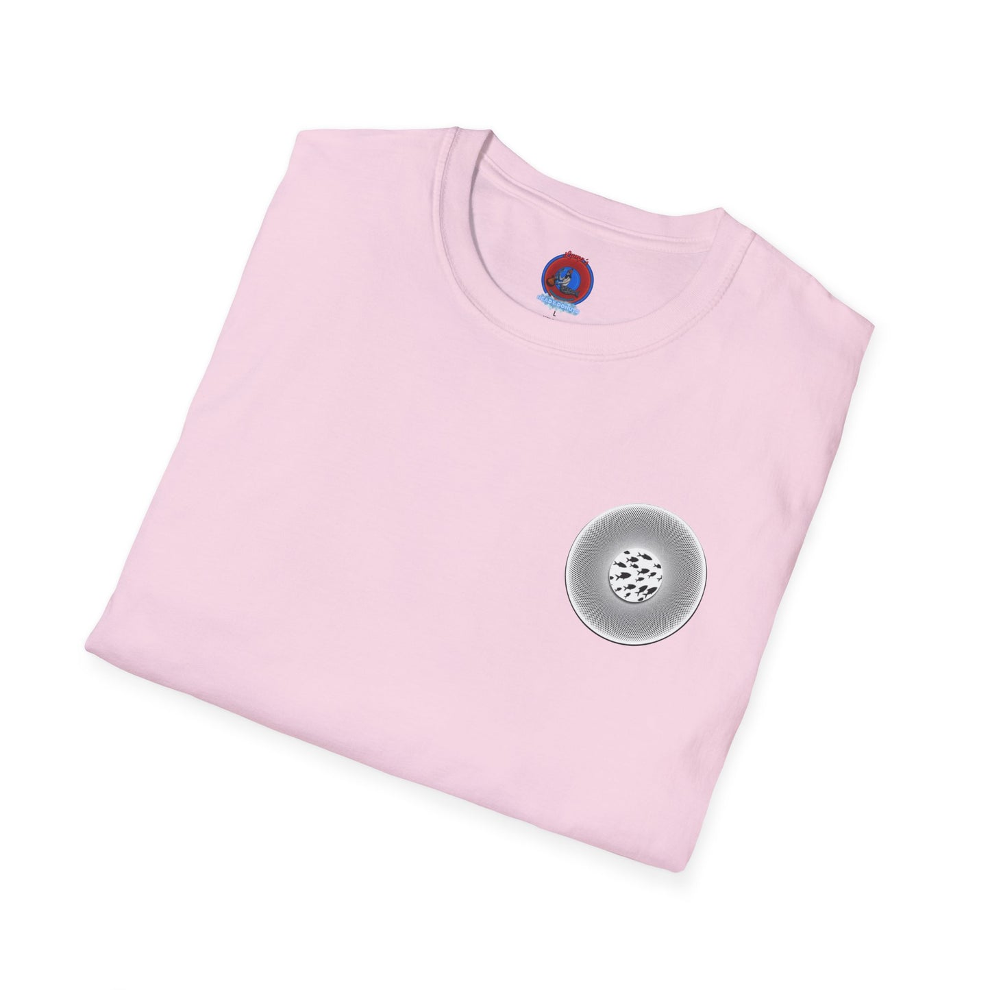 Classic Donut Tee - Unisex Soft-Style - "If I'm Swimming By" - variant 1 - white - textured donut