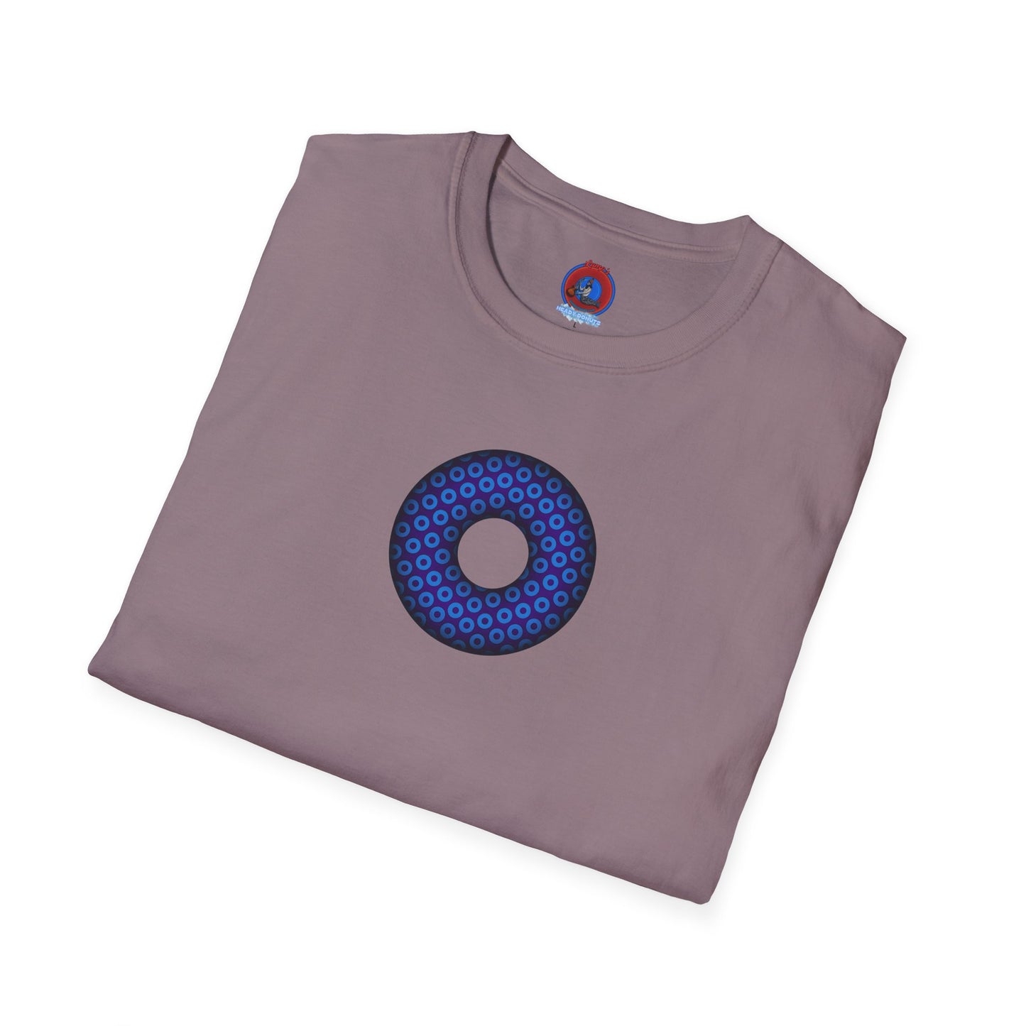 Plain Donuts/Unisex Soft-Style - "Plain Paradoxical Grided Donuts" - light blue/purple donuts