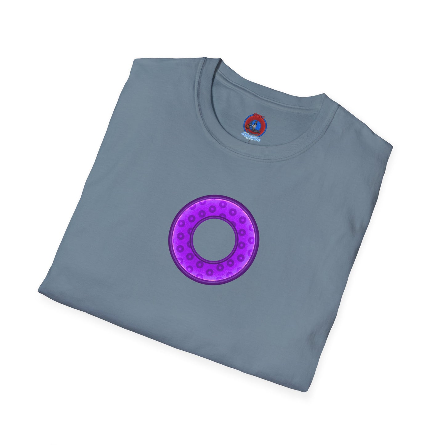 Plain Donuts/Unisex Soft-Style - "Plain Wide Mouthed Paradoxical Donuts" - bright purple/dark purple donuts