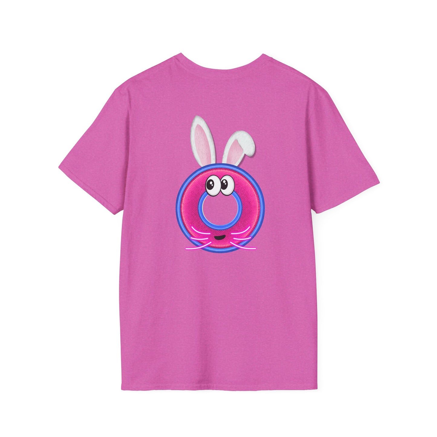 Classic Donut Tee - Unisex Soft-Style - "Easter Donuts" - magenta/pink rustic donut - holiday edition
