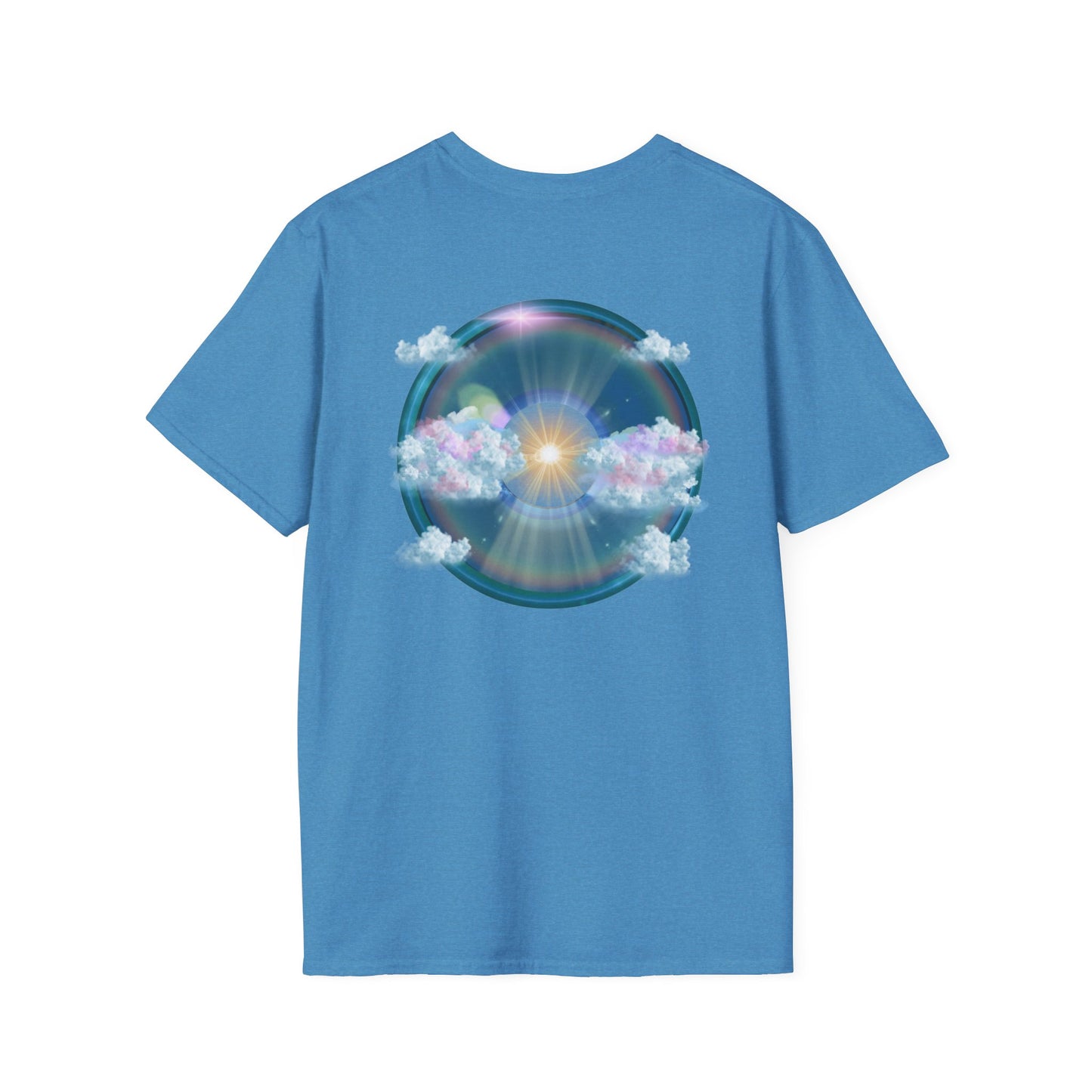 Classic Donut Tee - Unisex Soft-Style - "The Divided Donut" - vivid blue sky donut