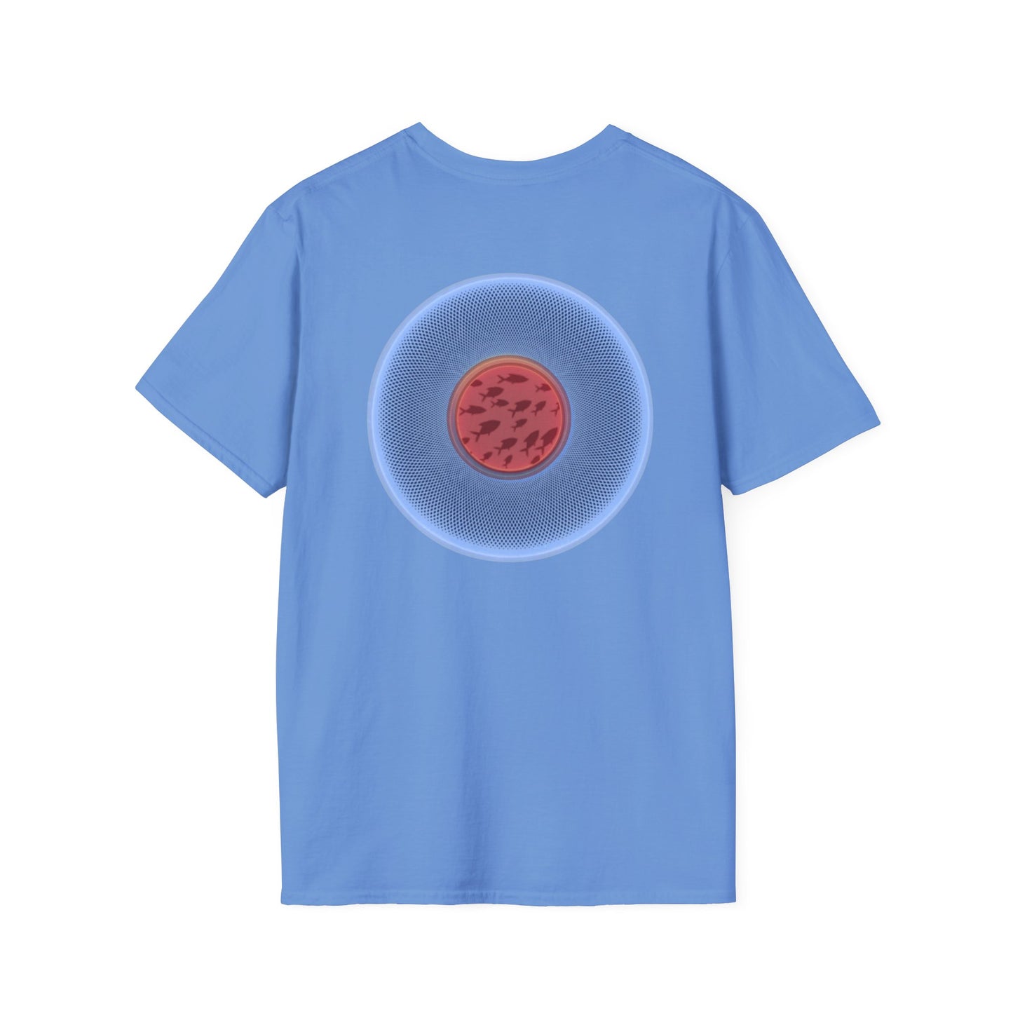 Classic Donut Tee - Unisex Soft-Style - "Swimming By" - variant 2 - blue phatty donut - series 1.0