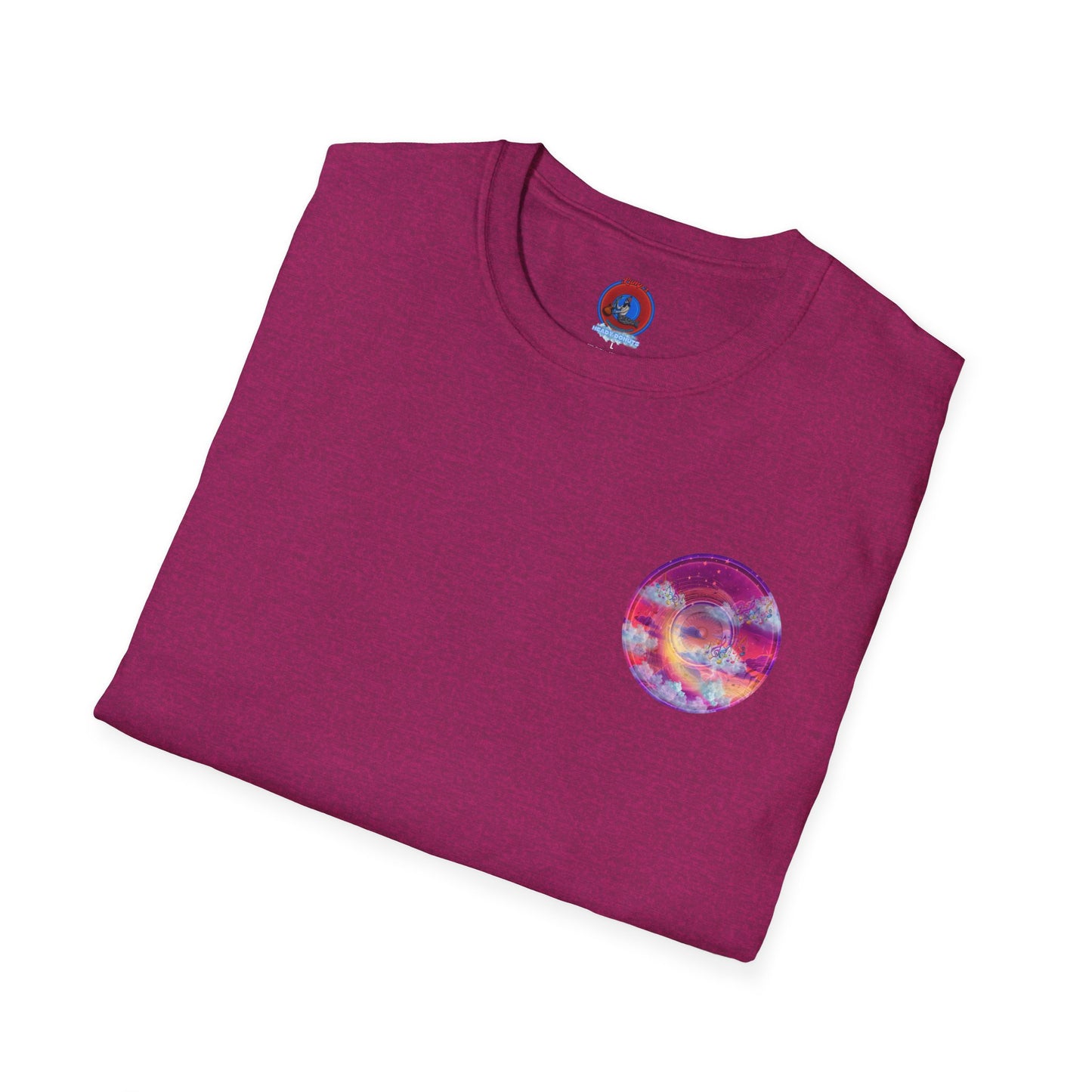 Classic Donut Tee - Unisex Soft-Style - "Pillow Donuts of Cotton" - vivid magenta pic donut